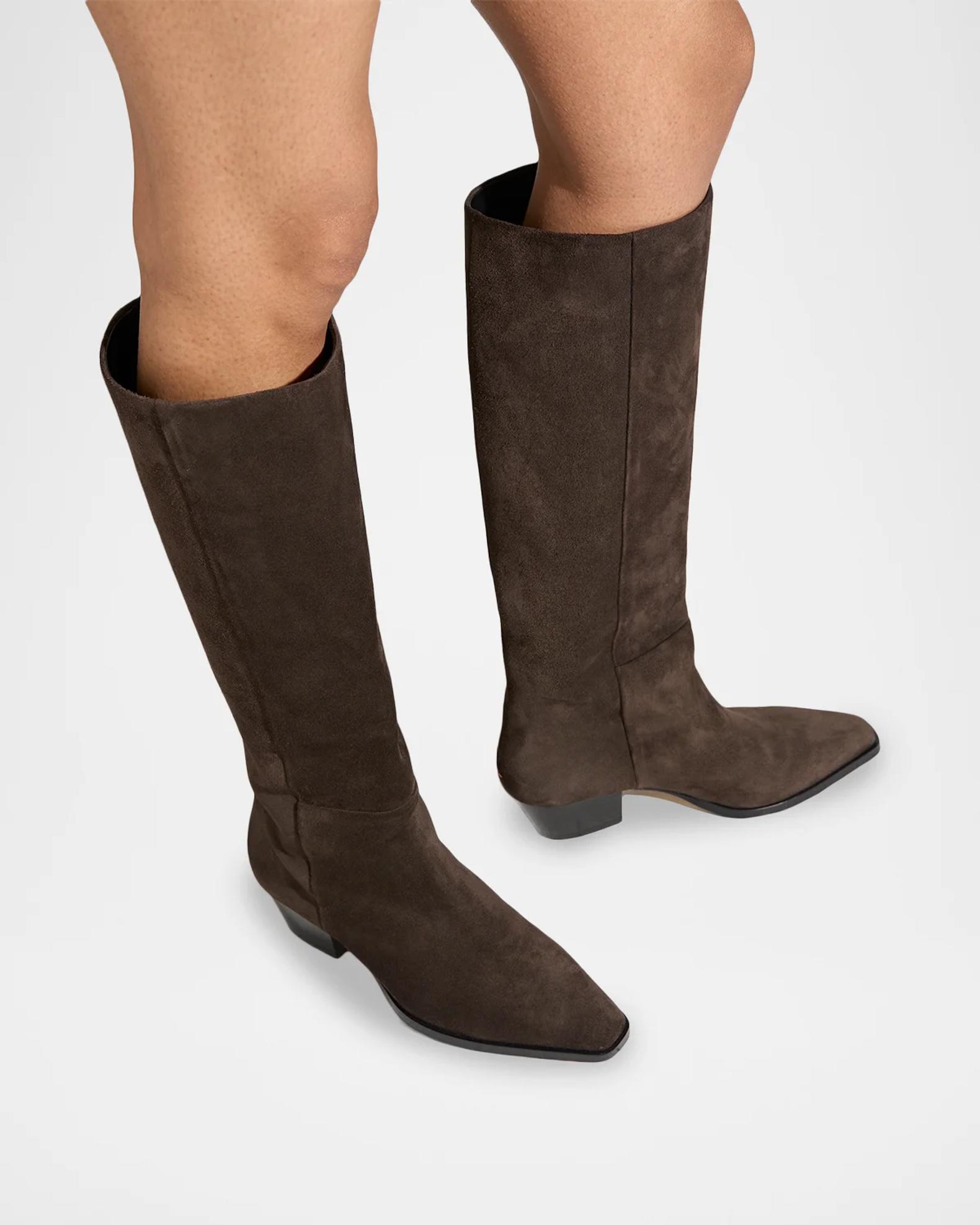 Aeyde Medea Suede Knee-High Boots | Neiman Marcus