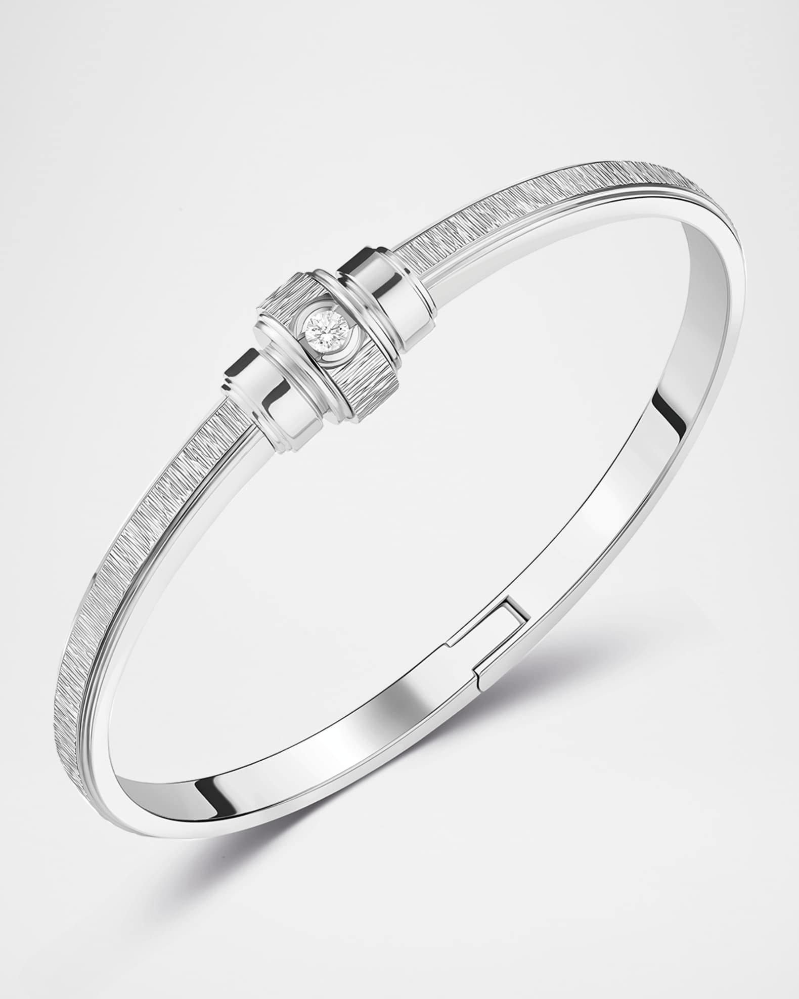 PIAGET 18K White Gold Possession Bracelet with 1 Diamond Station