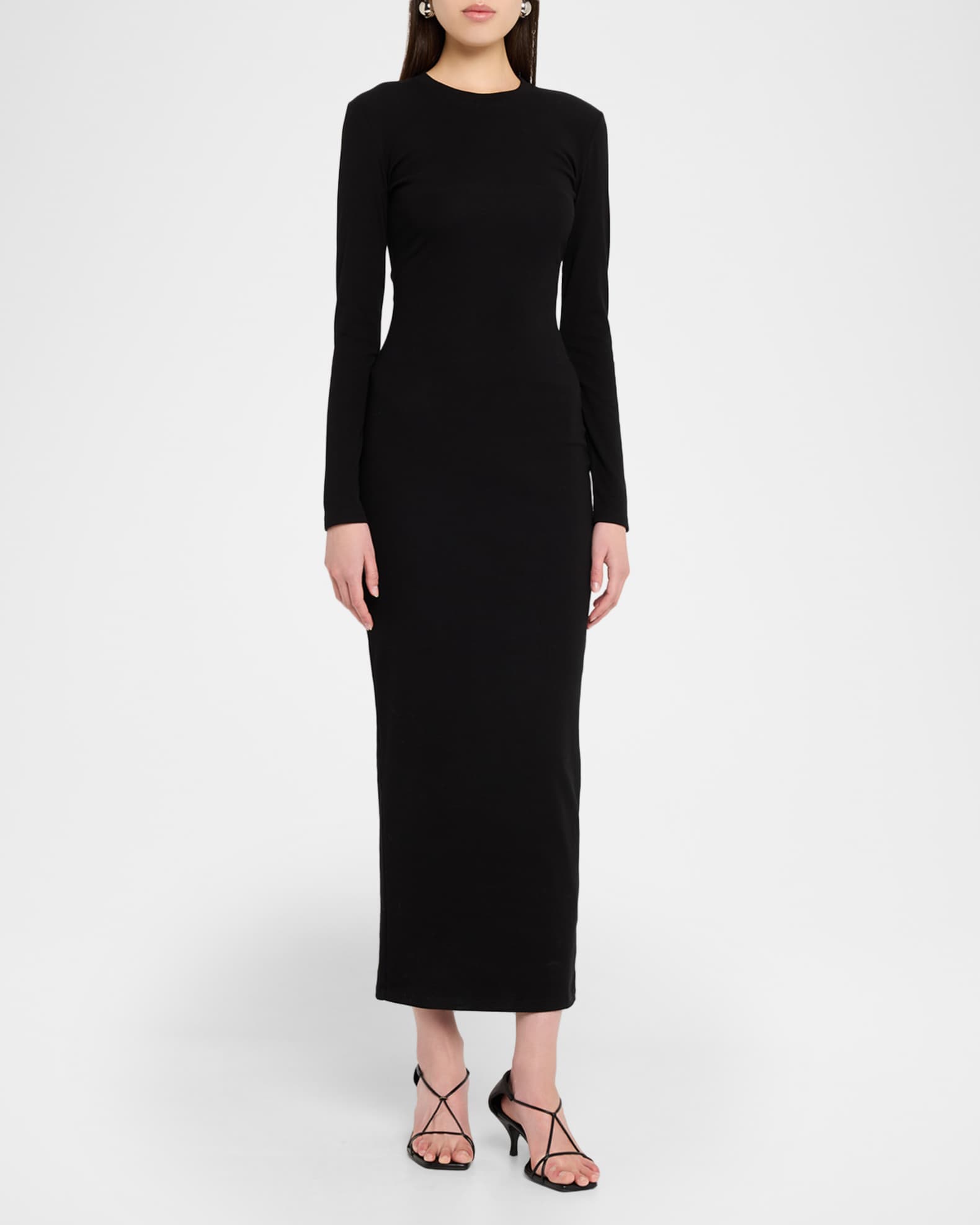 AEXAE Long-Sleeve Knit Midi Dress | Neiman Marcus