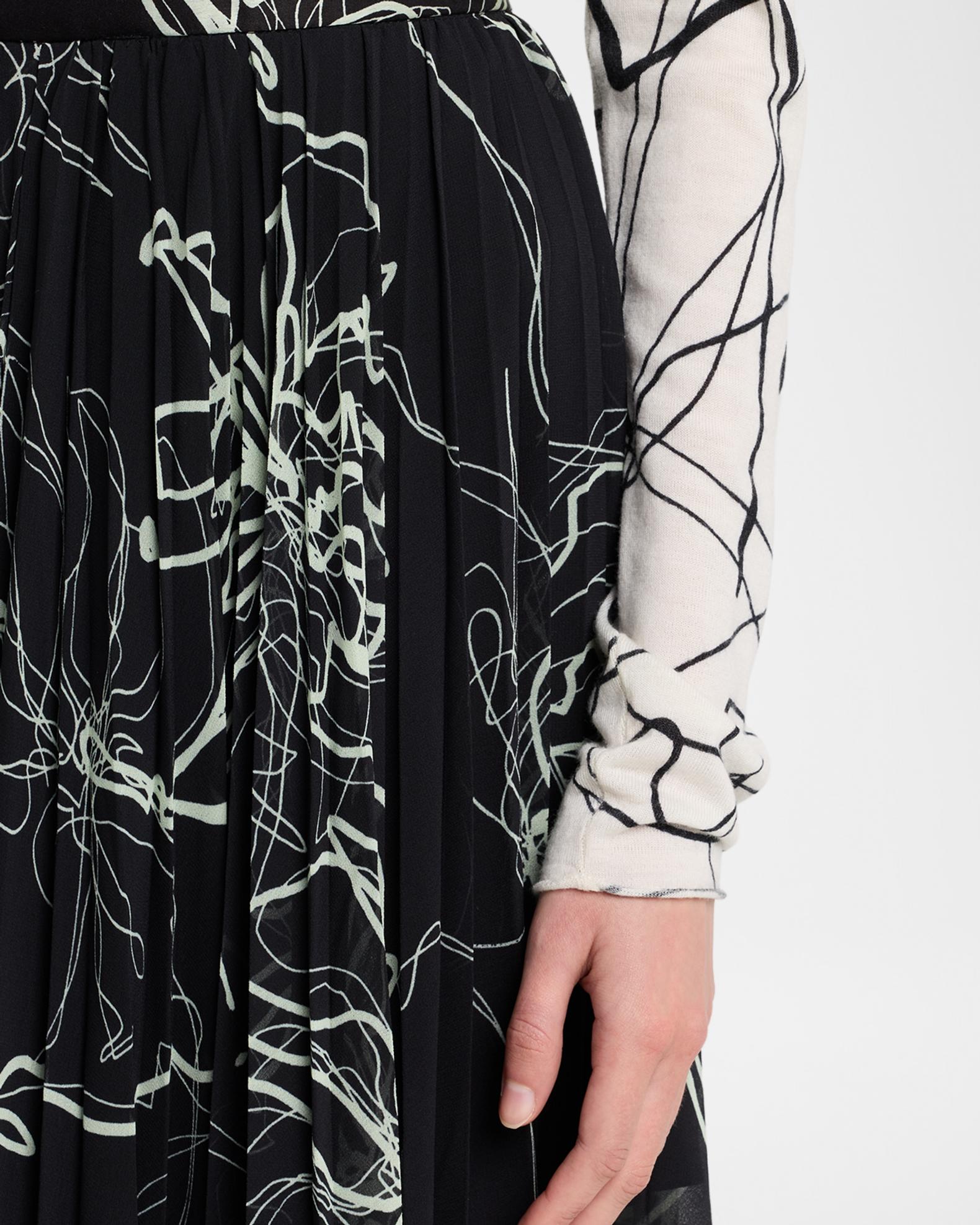Jason Wu Collection Pleated Floral-Print Chiffon Midi Skirt