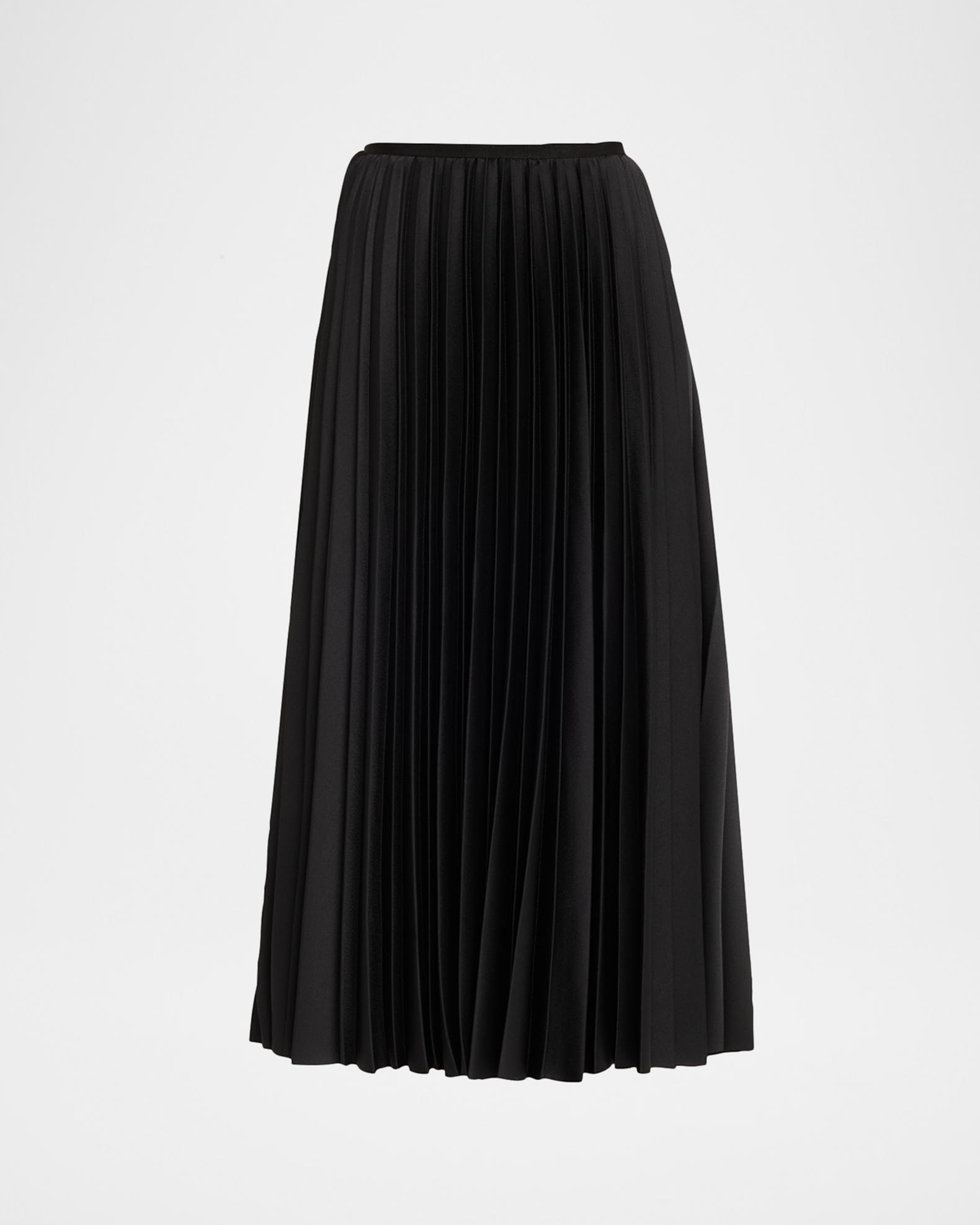 Jason Wu Collection Pleated Crepe Satin Midi Skirt | Neiman Marcus