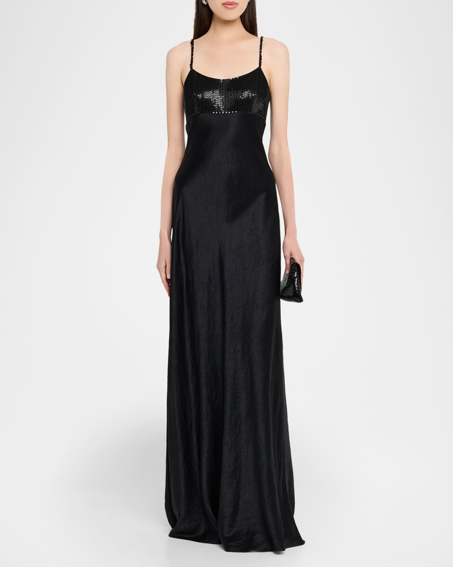 Jason Wu Women's Washed Twill & Sequin Gown - Black - Gowns