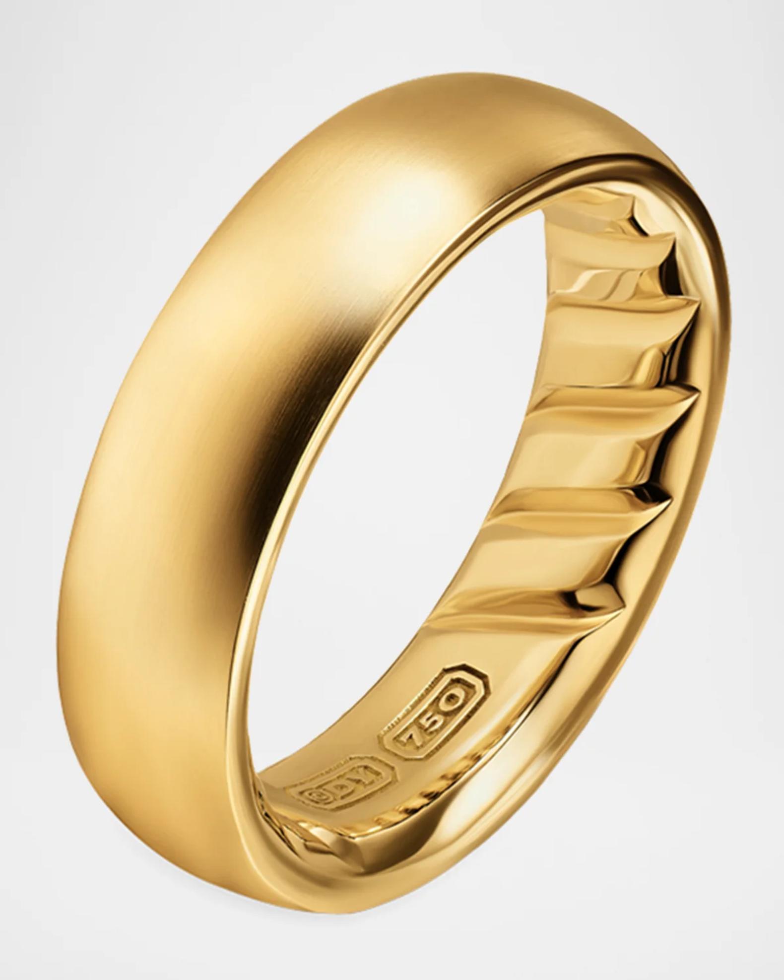 David Yurman Men's Streamline® Band Ring in 18K Yellow Gold, 6.2mm ...
