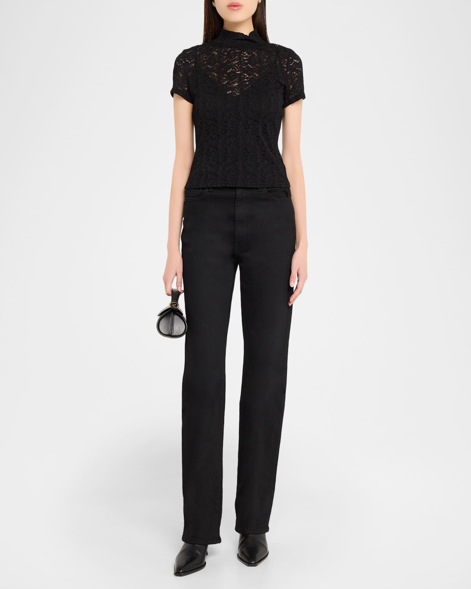PAIGE June Floral Lace Tee | Neiman Marcus