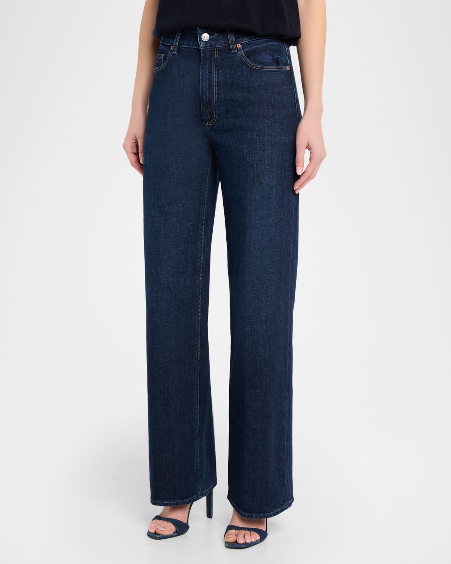 PAIGE Sasha 32" Wide-Leg Jeans | Neiman Marcus