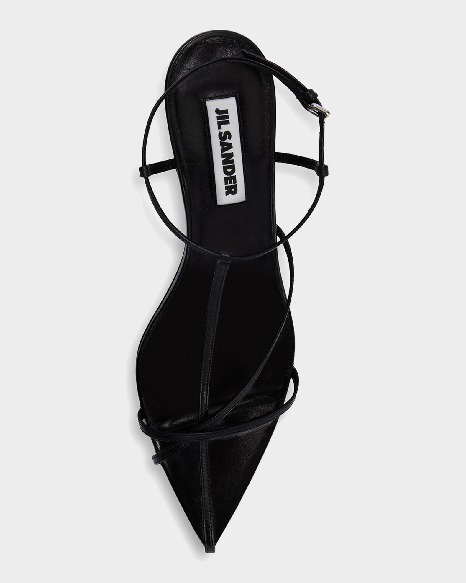 Jil Sander 65mm Leather Crisscross Ankle-Strap Sandals | Neiman Marcus