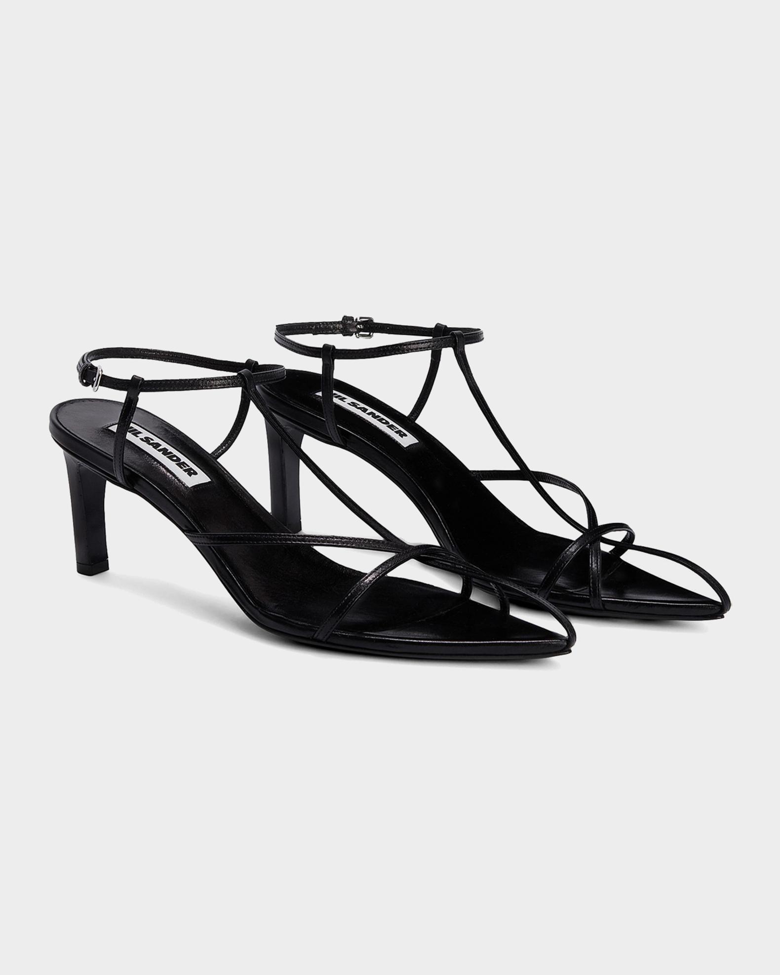 Jil Sander 65mm Leather Crisscross Ankle-Strap Sandals | Neiman Marcus