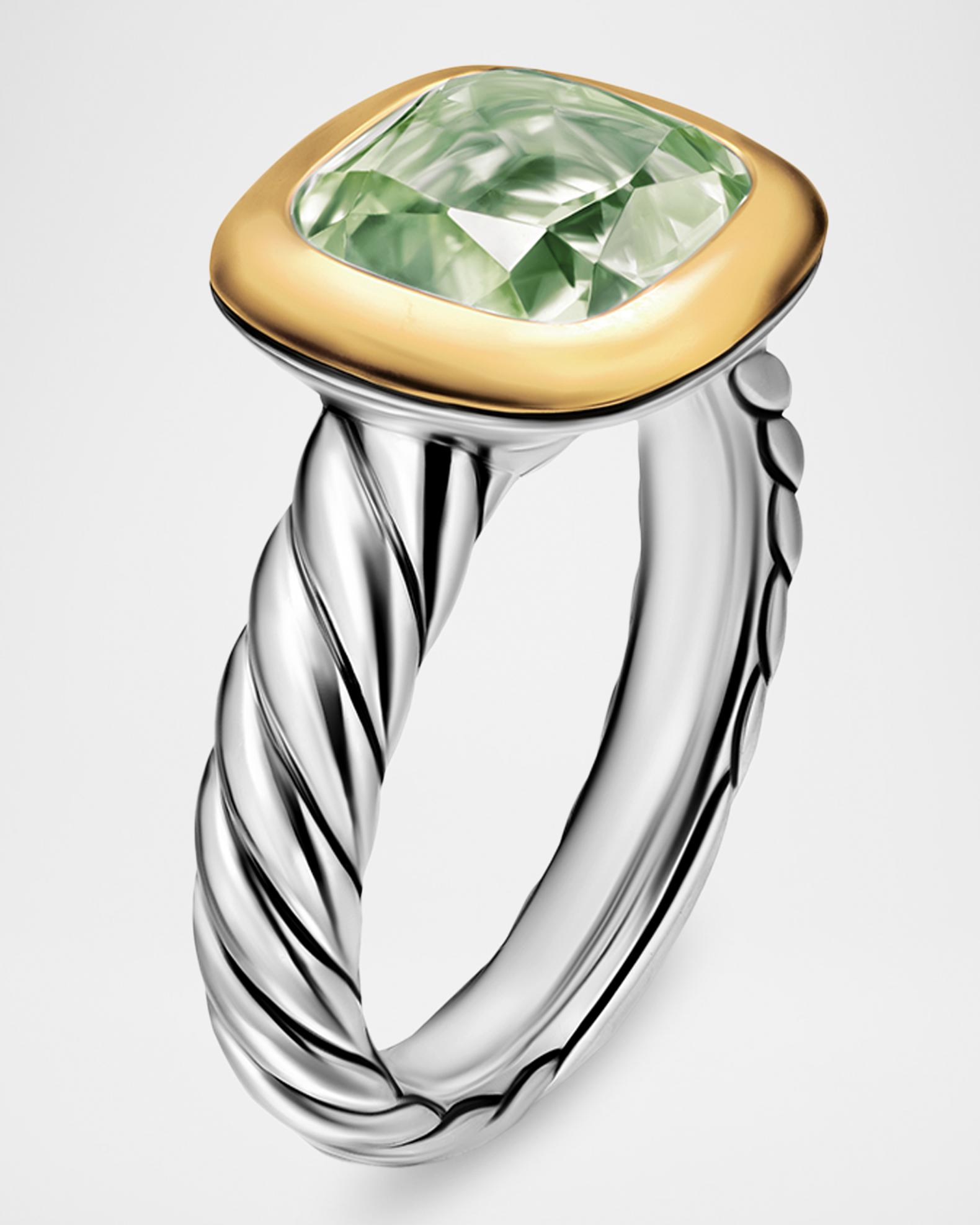 DY Mercer Color Stone Ring with Prasiolite in Silver and 18K Gold ...