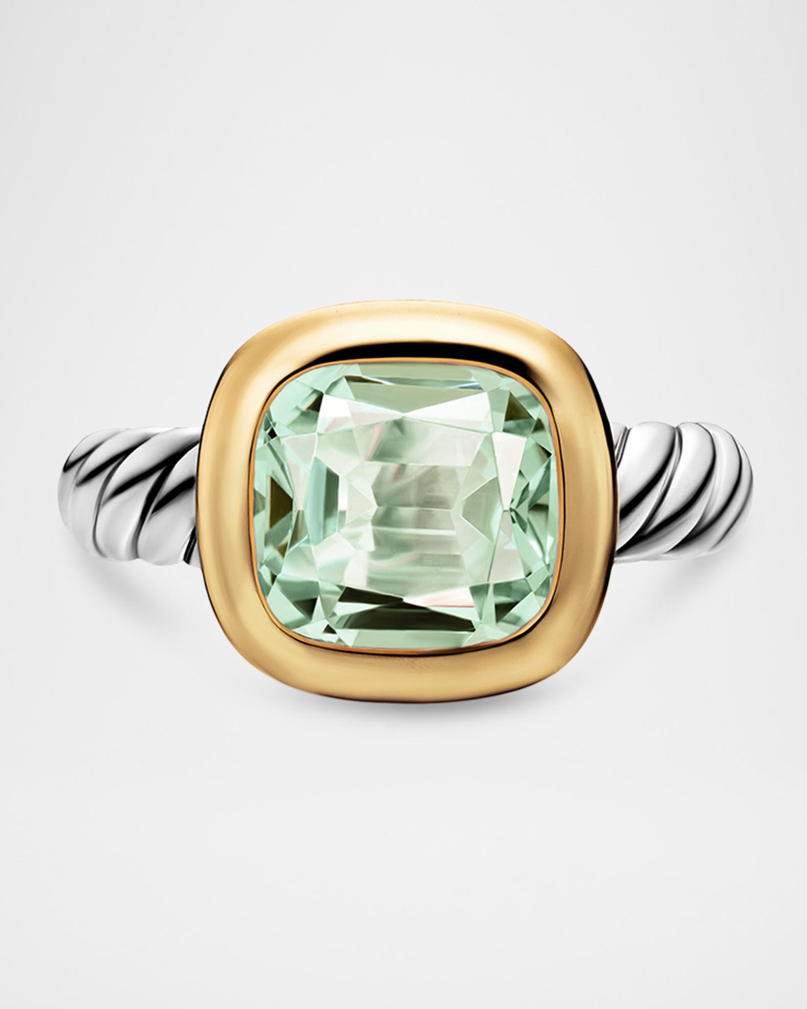 DY Mercer Color Stone Ring with Prasiolite in Silver and 18K Gold ...