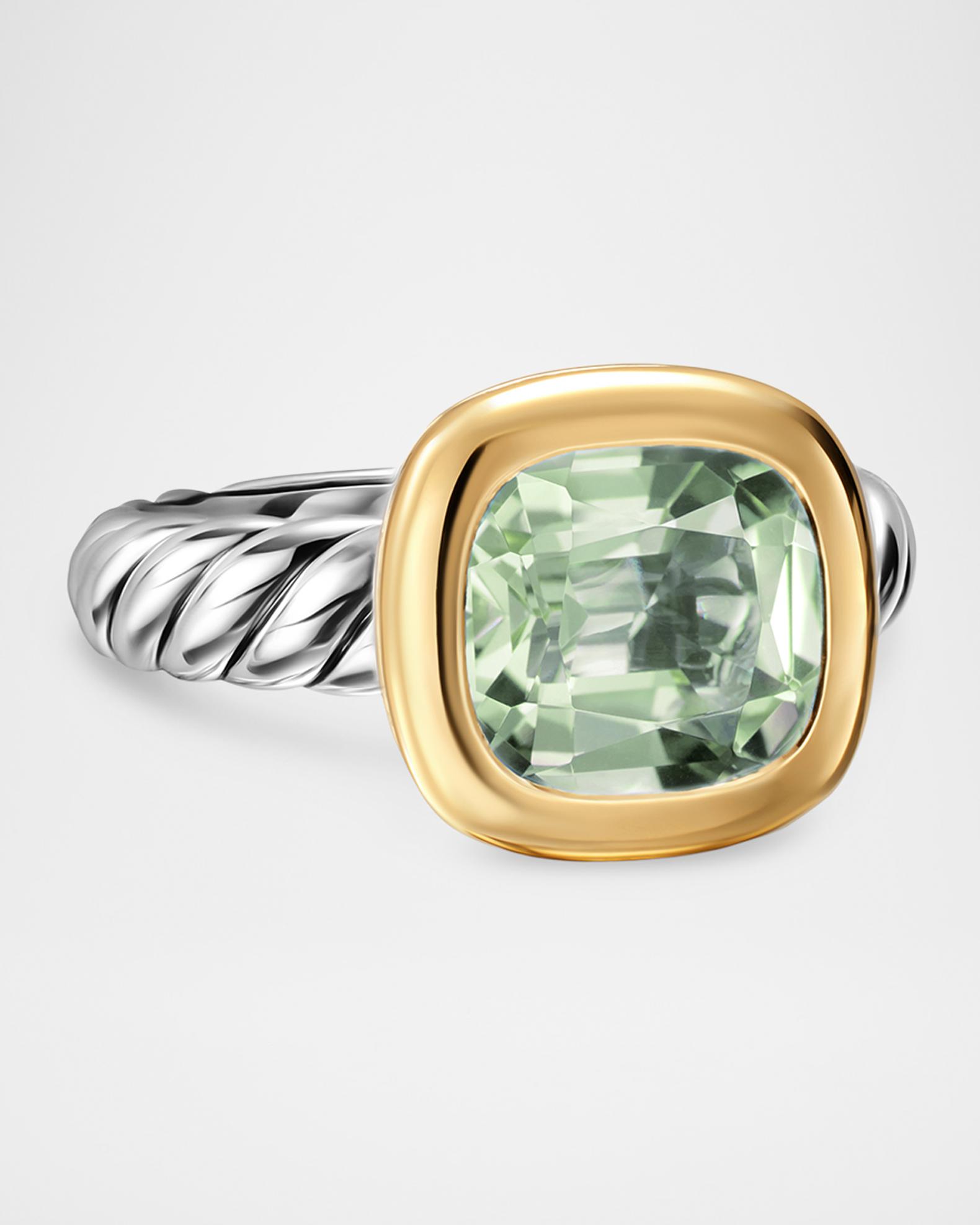 DY Mercer Color Stone Ring with Prasiolite in Silver and 18K Gold ...