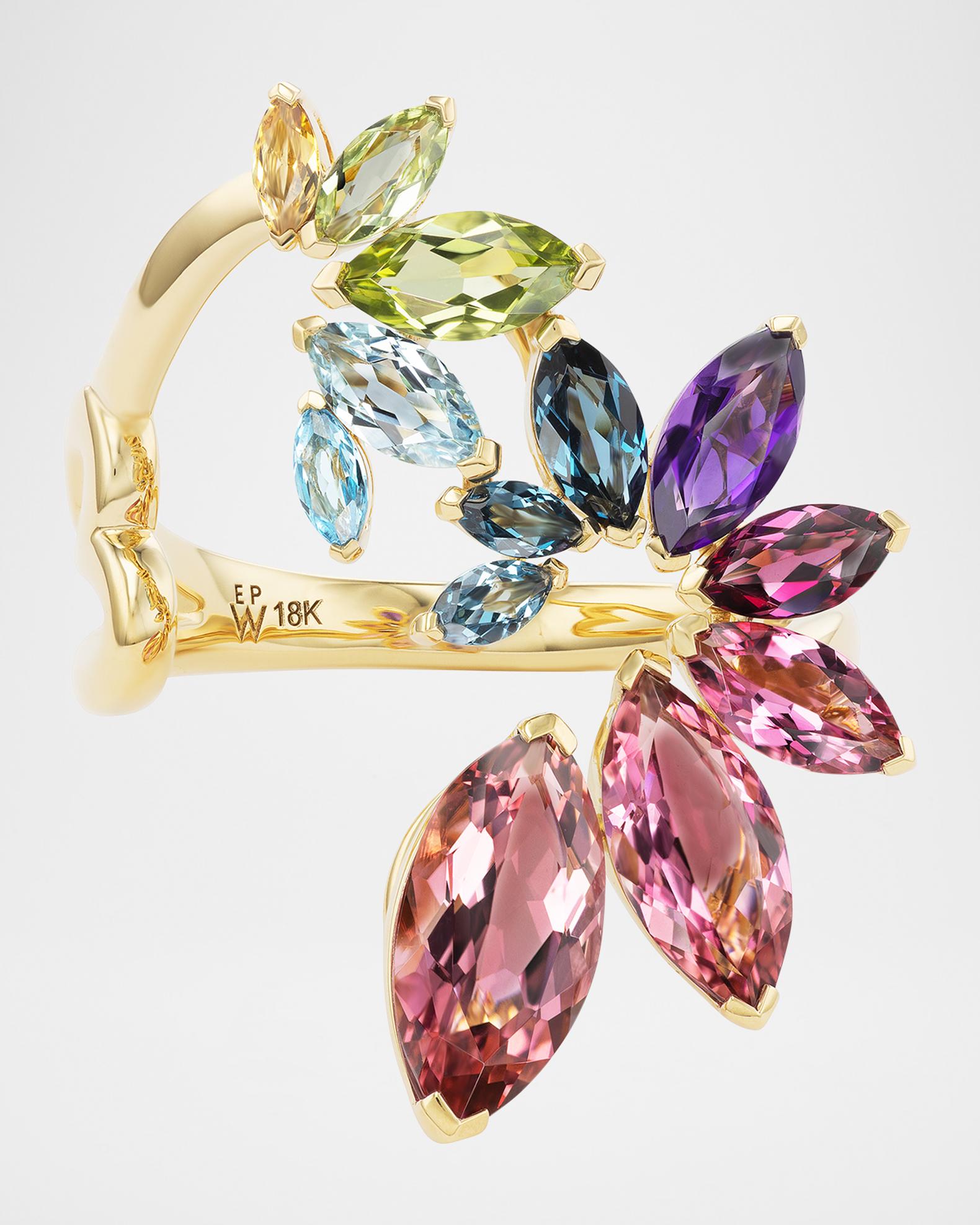 Emily P. Wheeler Arashi Statement Ring with Multicolor Stones