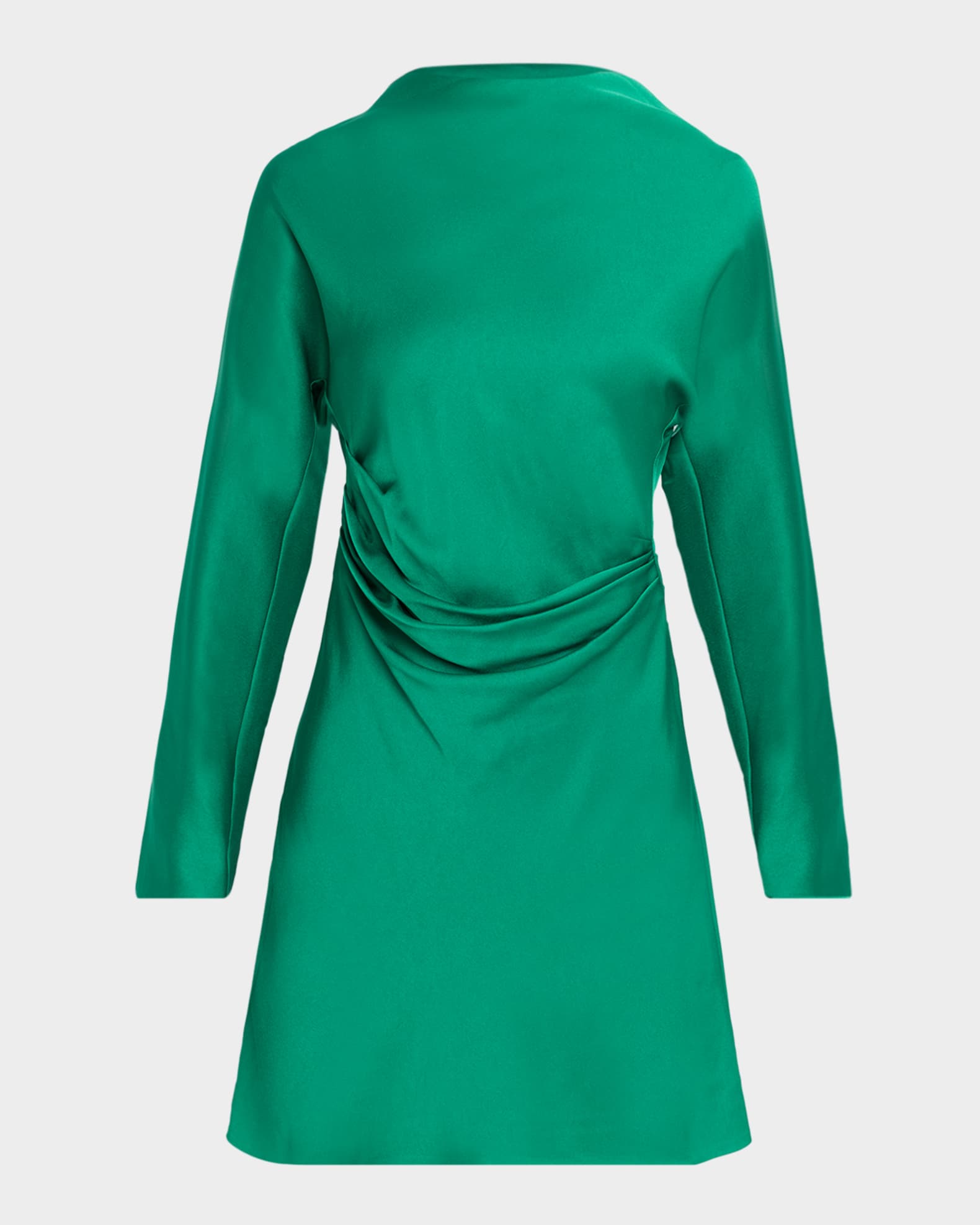 Simkhai Women's Harpor Satin Mini Dress in Kelly Green, Size 2