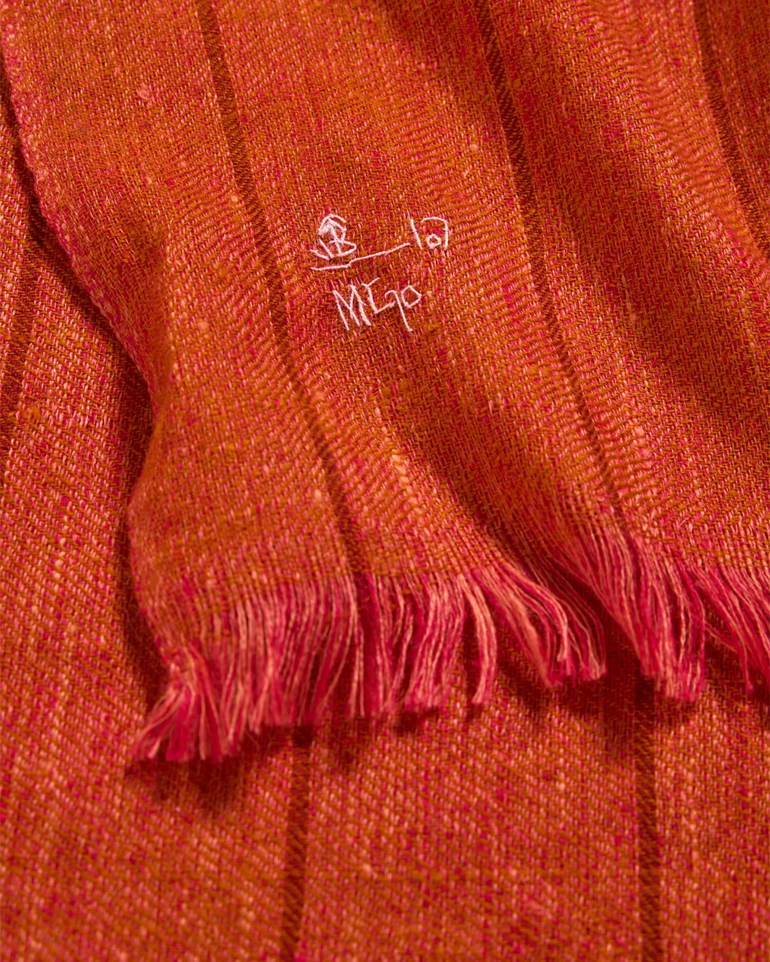 Anderson & Sheppard Men's Hairline Windowpane Check Cashmere Scarf
