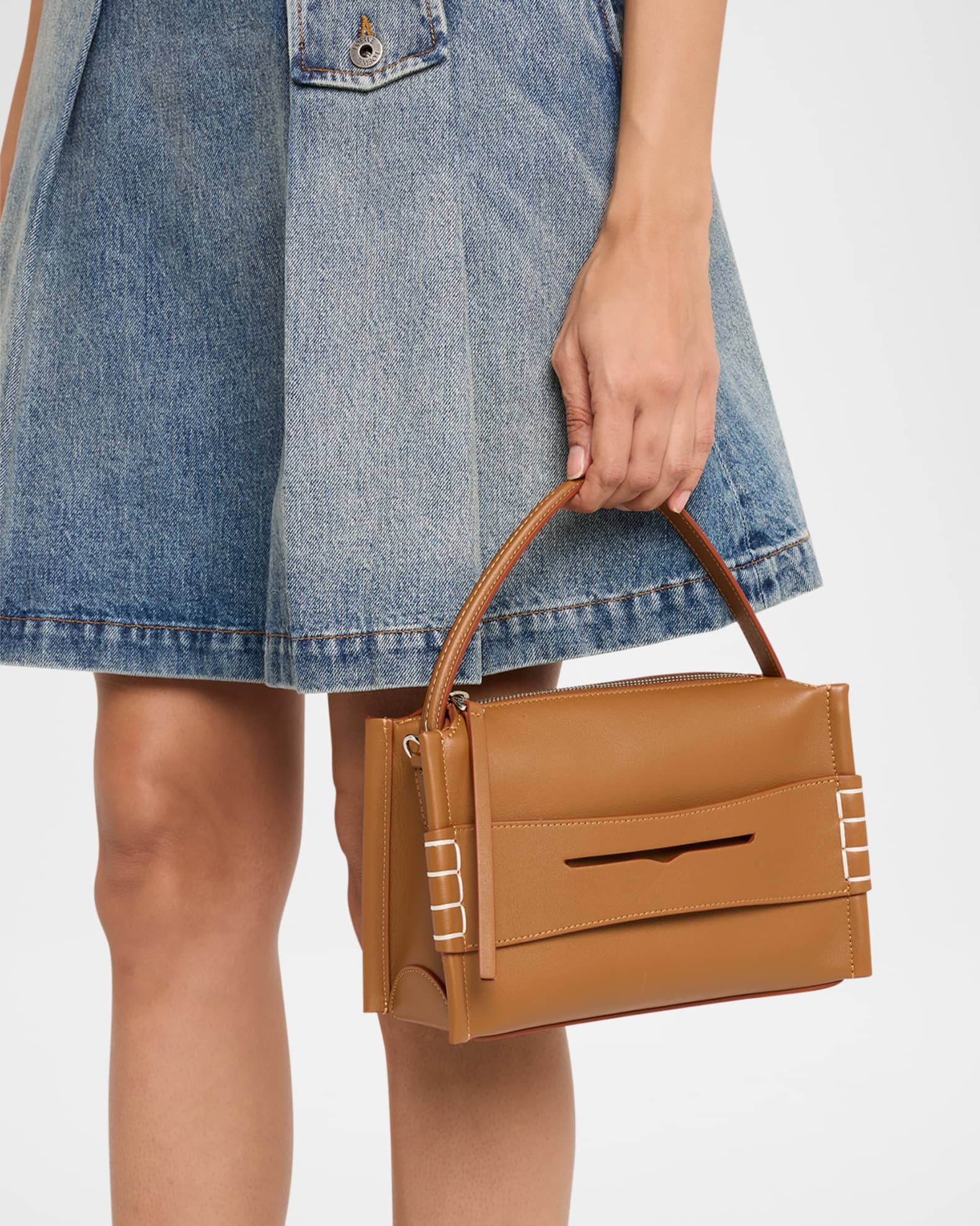 JW Anderson Small Loafer Leather Top-Handle Bag | Neiman Marcus