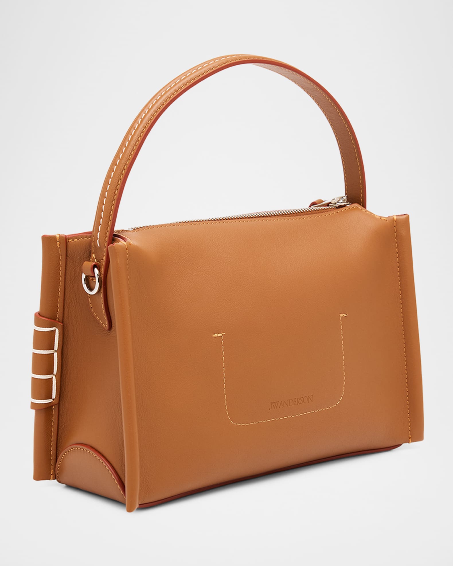 JW Anderson Small Loafer Leather Top-Handle Bag | Neiman Marcus