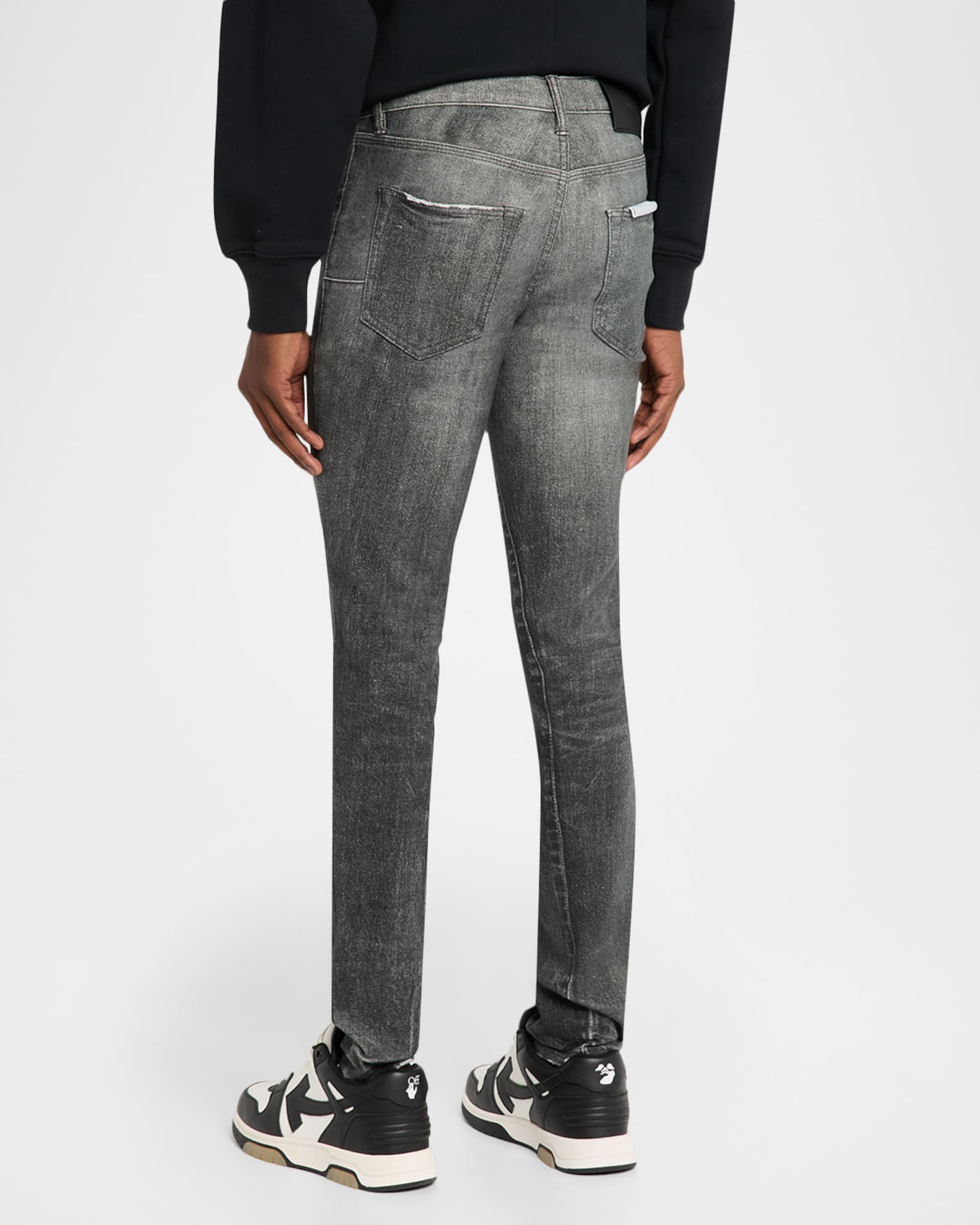 PURPLE Men's Embellished Mid-Rise Skinny Jeans | Neiman Marcus