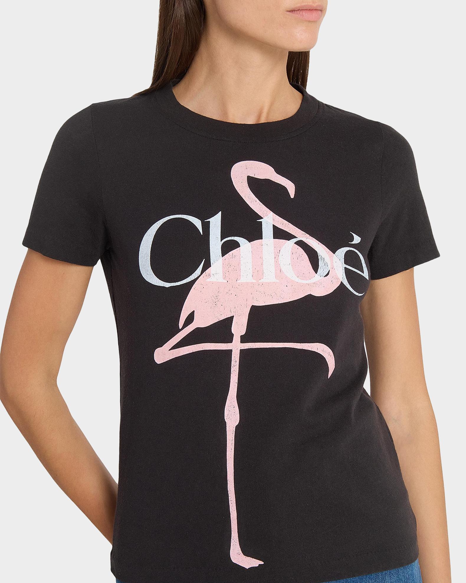 Chloe Flamingo Logo Short-Sleeve T-Shirt | Neiman Marcus