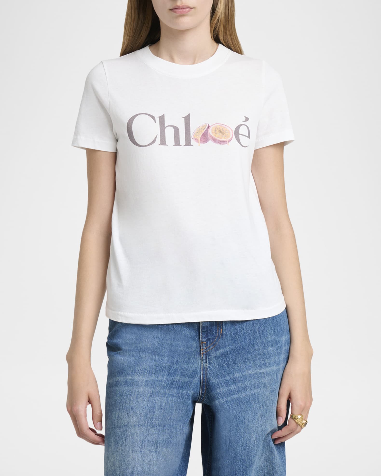 Chloe Passion Fruit Logo Short-Sleeve T-Shirt | Neiman Marcus