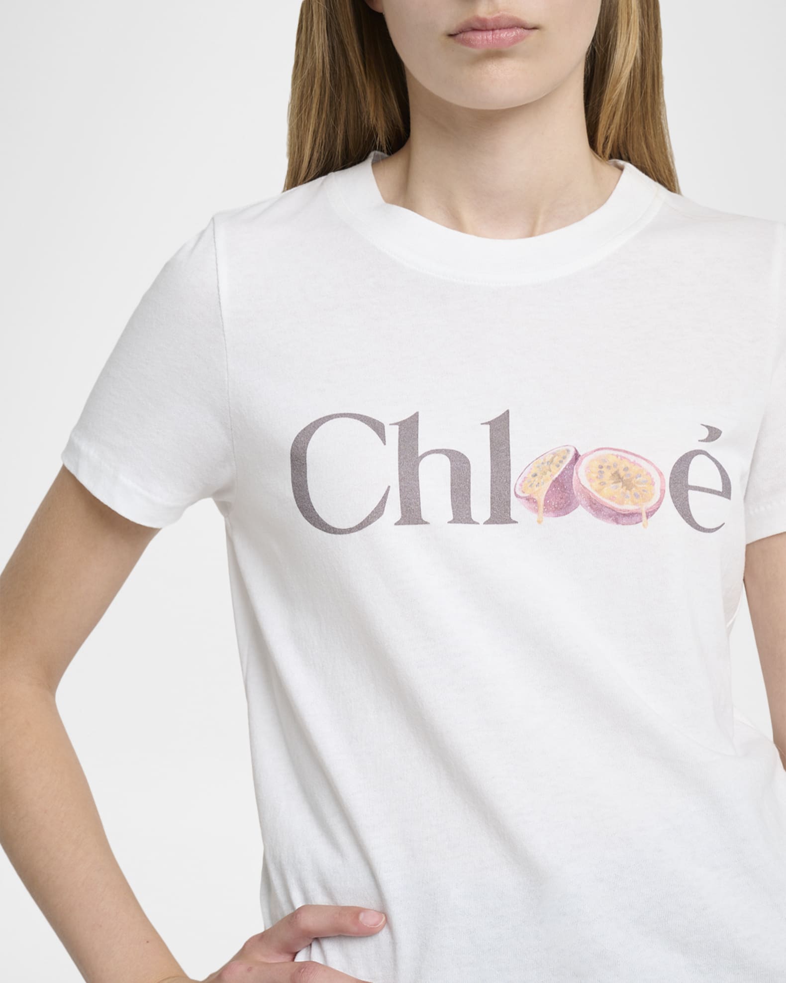 Chloe Passion Fruit Logo Short-Sleeve T-Shirt | Neiman Marcus