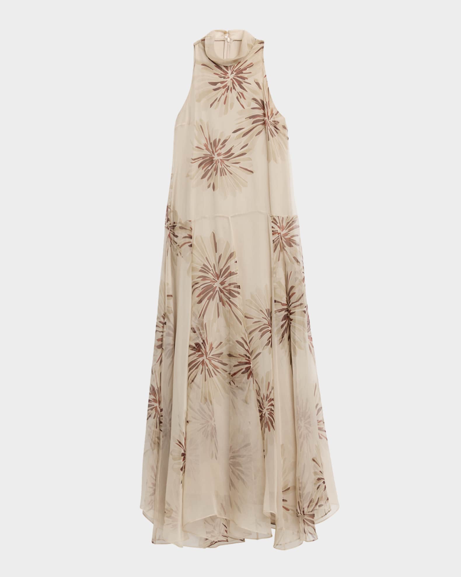 Brunello Cucinelli - long dress halter neck floral pattern