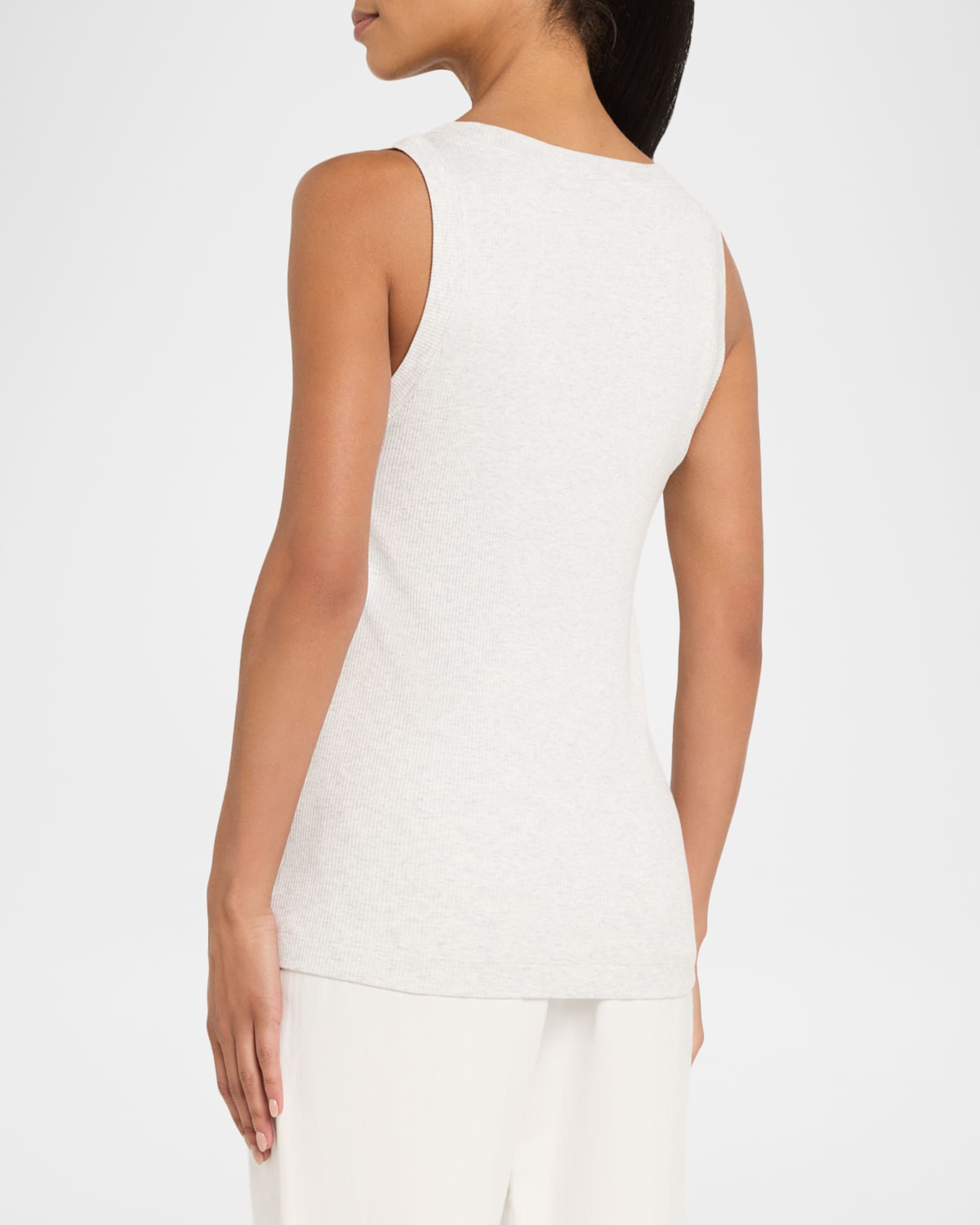 BRUNELLO CUCINELLI - タンクトップ Brunello Cucinelli Monili Scoop-Neck Rib Tank Top | Neiman Marcus