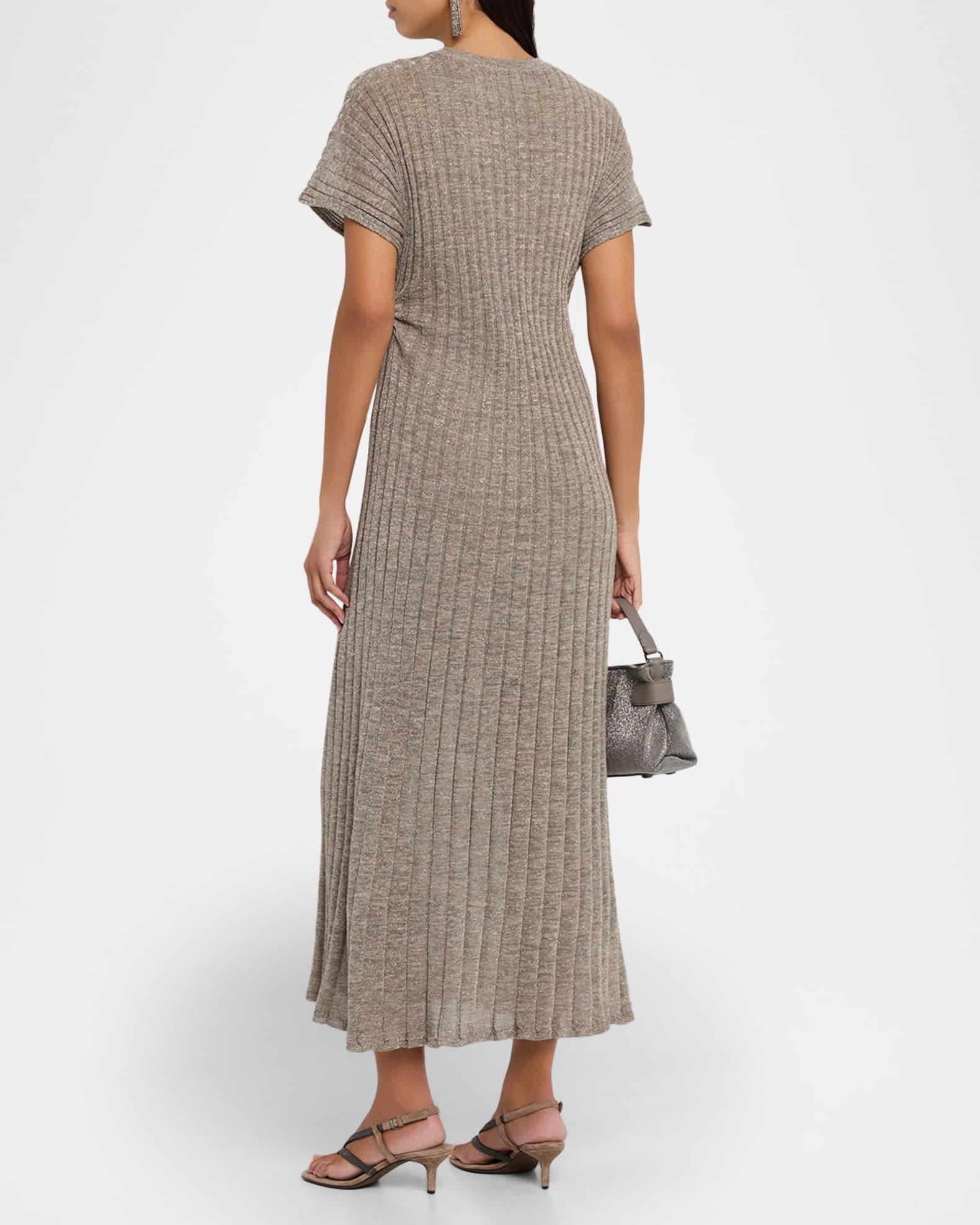 casual denim midi dress Amora Denim Midi Dress