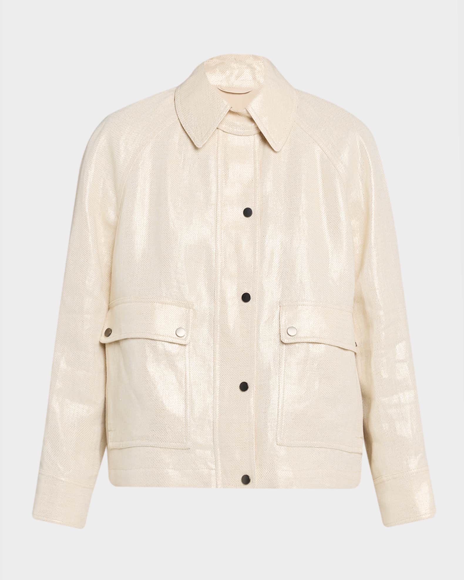 BRUNELLO CUCINELLI リネンウールシルク ハウンドトゥースJKT Brunello Cucinelli Shiny Bull Linen Jacket | Neiman Marcus