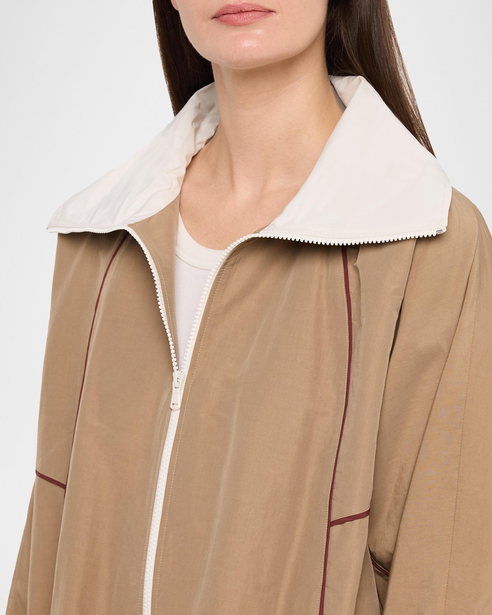 Brunello Cucinelli Techno Cotton Zip Balloon Jacket | Neiman Marcus