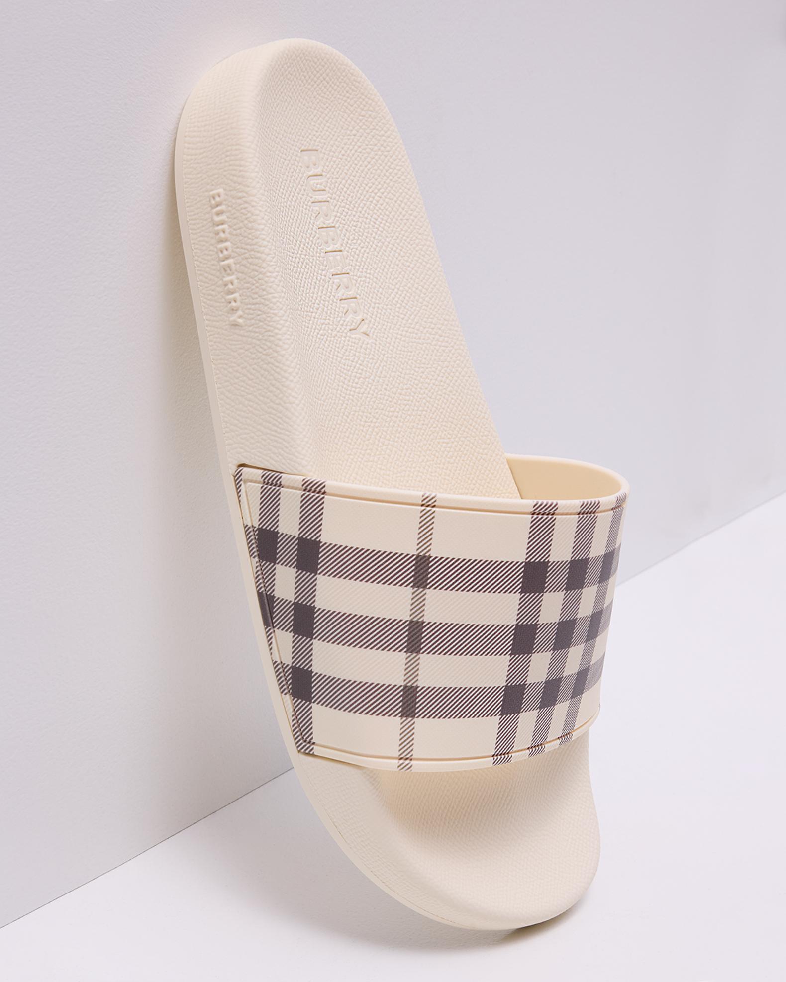 Burberry Furley Check Slides | Neiman Marcus