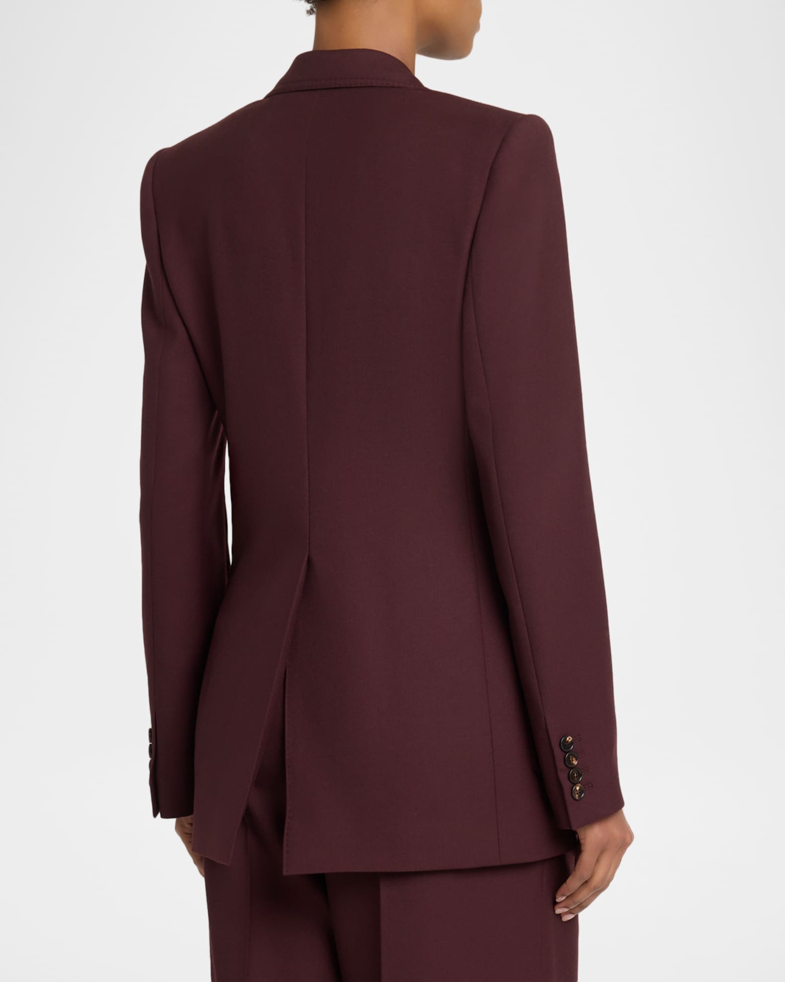 Chloe Wool Gabardine Single-Breasted Blazer Jacket | Neiman Marcus