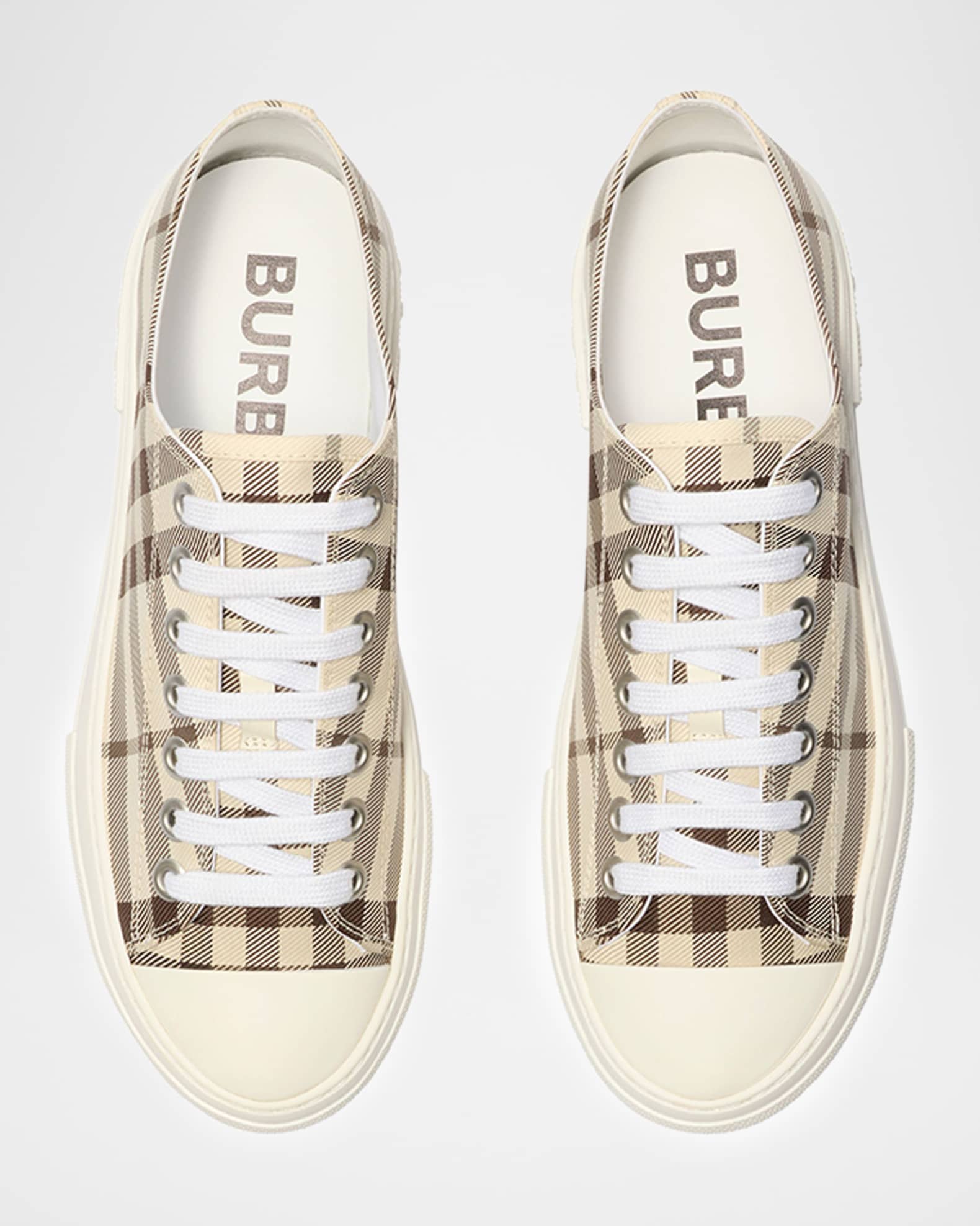 Burberry Jack Check Low-Top Sneakers | Neiman Marcus