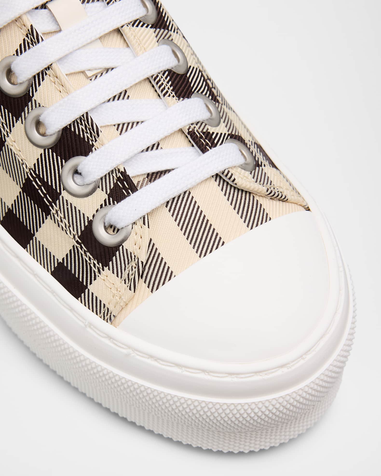 Burberry Jack Check Low-Top Sneakers | Neiman Marcus