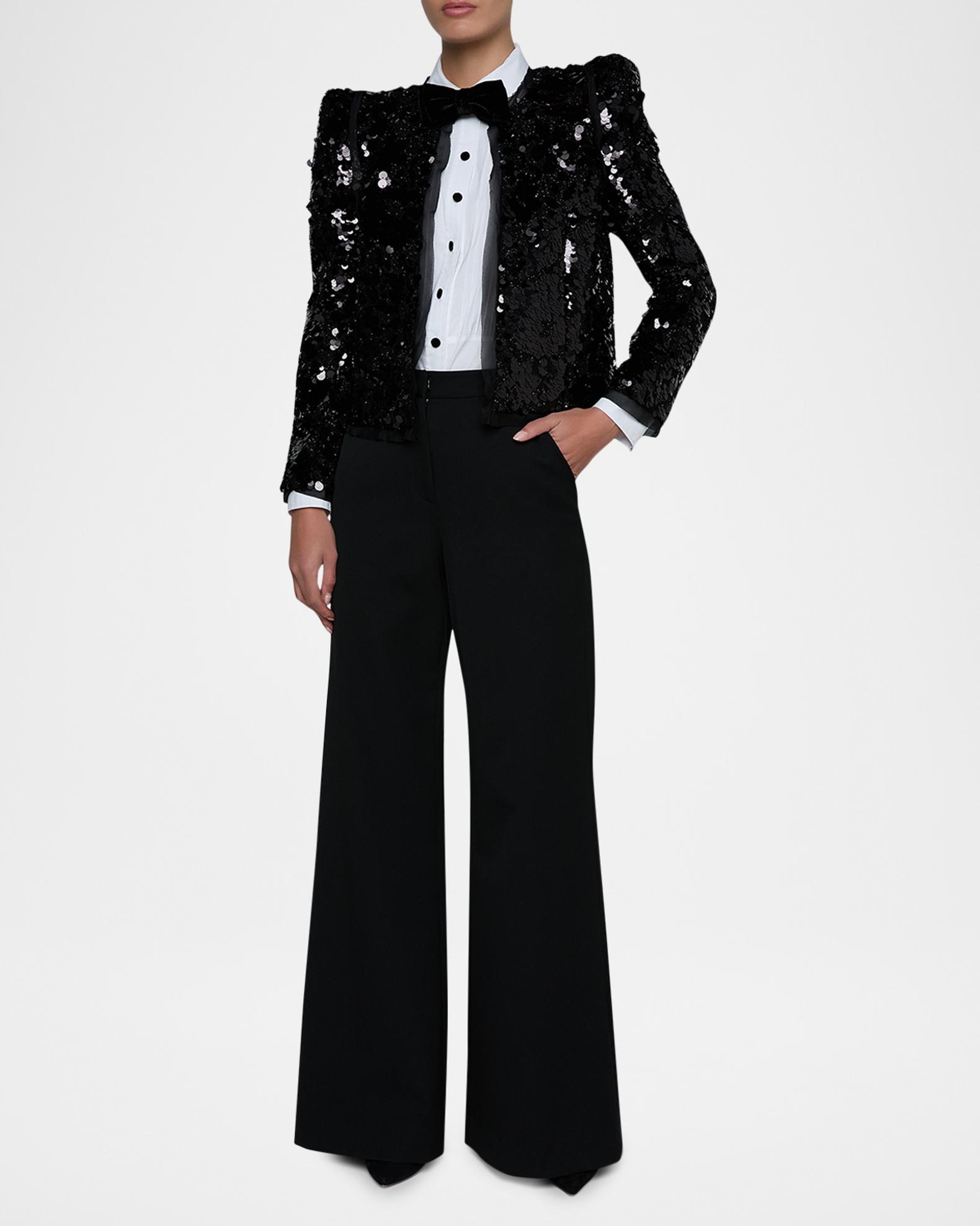 L'Agence Shai Sequined Metallic Tweed Jacket | Neiman Marcus