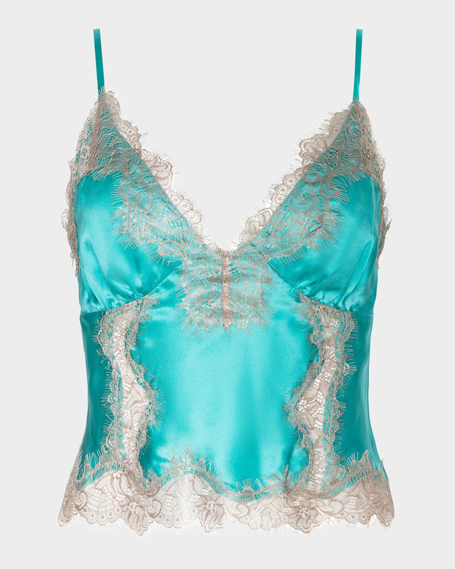 L'AGENCE Kimber Lace-Trim Silk Cami | Neiman Marcus