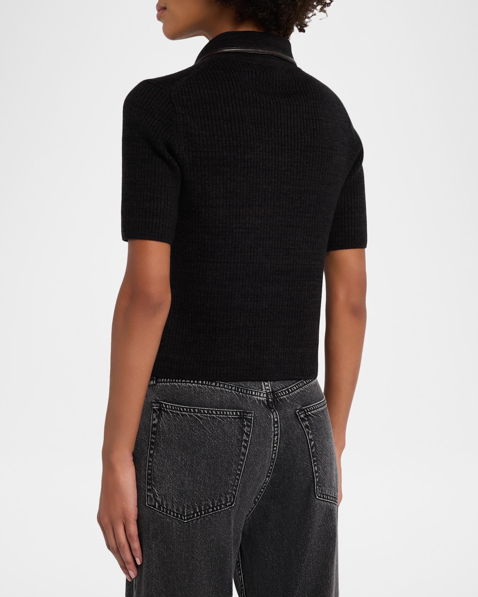Rag & Bone Caterina Short-Sleeve Half-Zip Top | Neiman Marcus