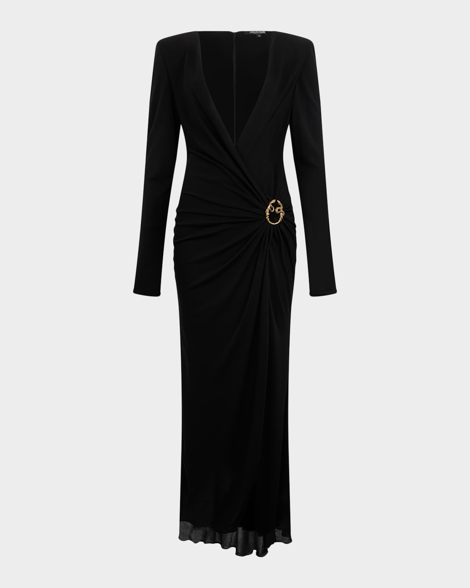 green emerald velvet dress VINTAGE ROBERTO CAVALLI NEUTRAL TONE DESERT GOWN main image 0
