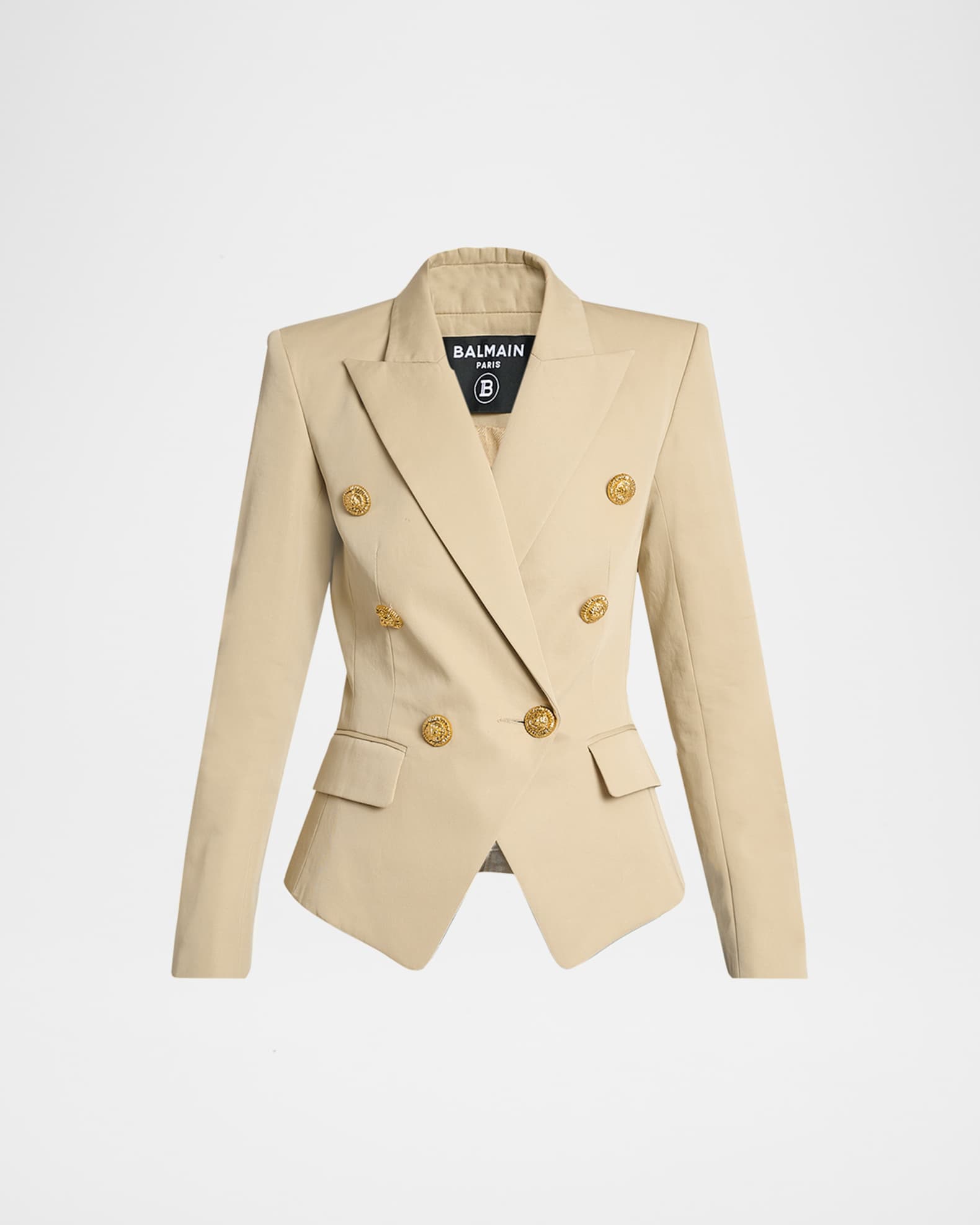BALMAIN ジャケット Balmain 6-Button Double-Breasted Gabardine Jacket | Neiman Marcus