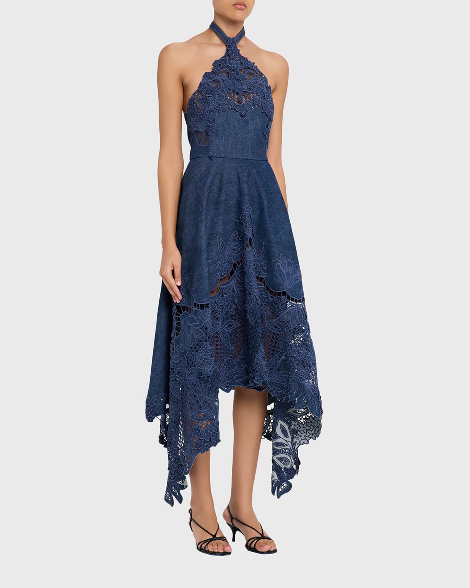 white christmas dresses Women's Always Remarkable One Shoulder Mini Dress in Denim main image 1