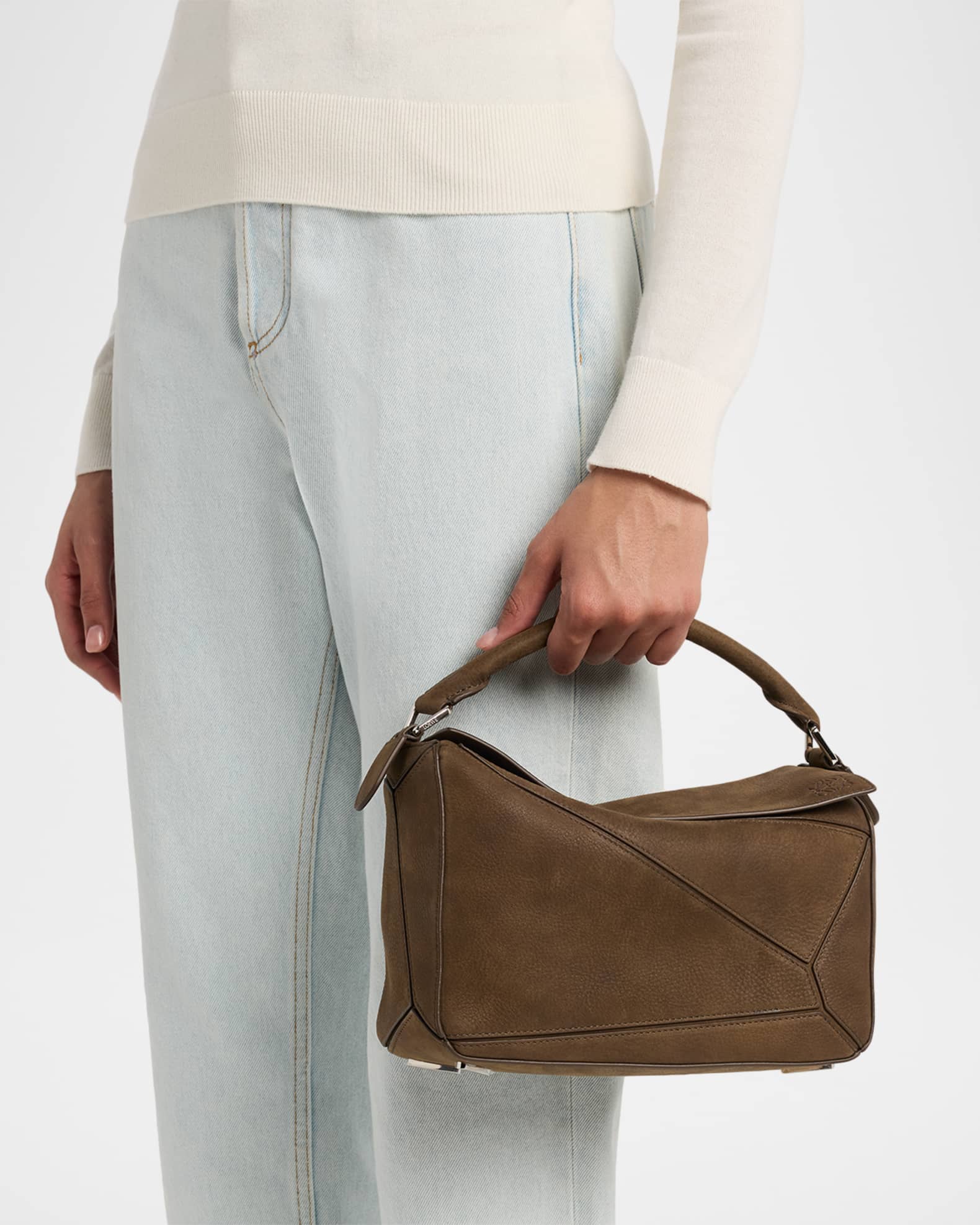 Loewe Puzzle Small Top-Handle Bag in Smooth Leather | Neiman Marcus