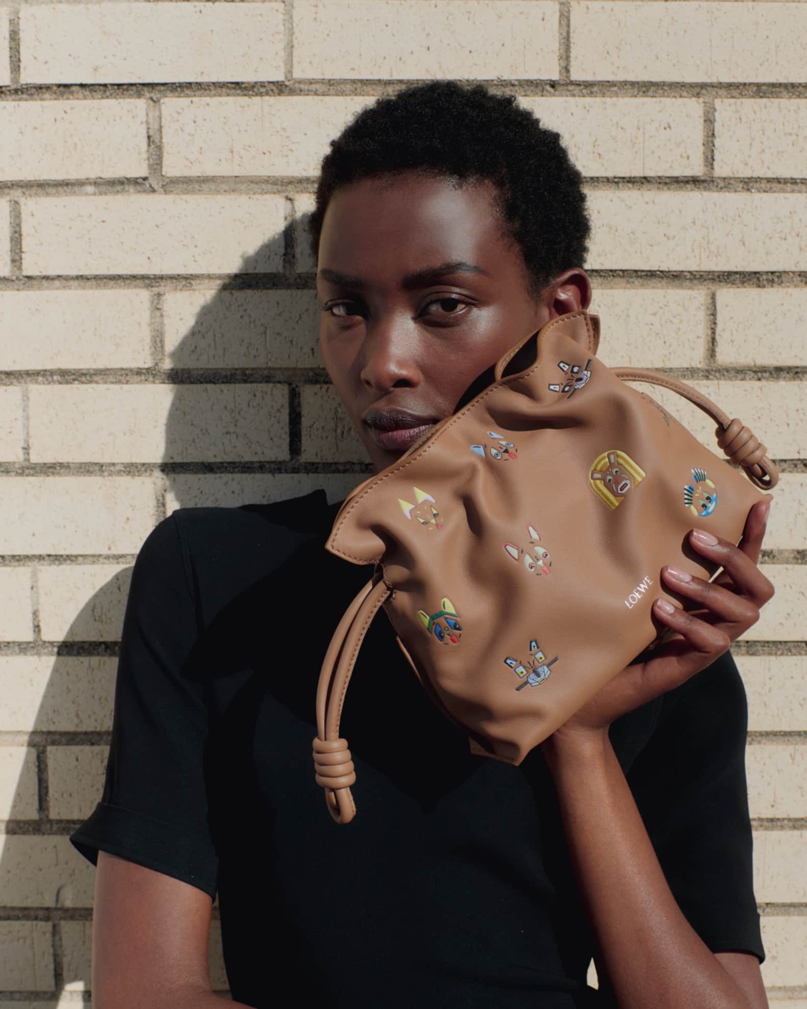 Loewe x Louis Wain Flamenco Clutch Bag in Leather | Neiman Marcus