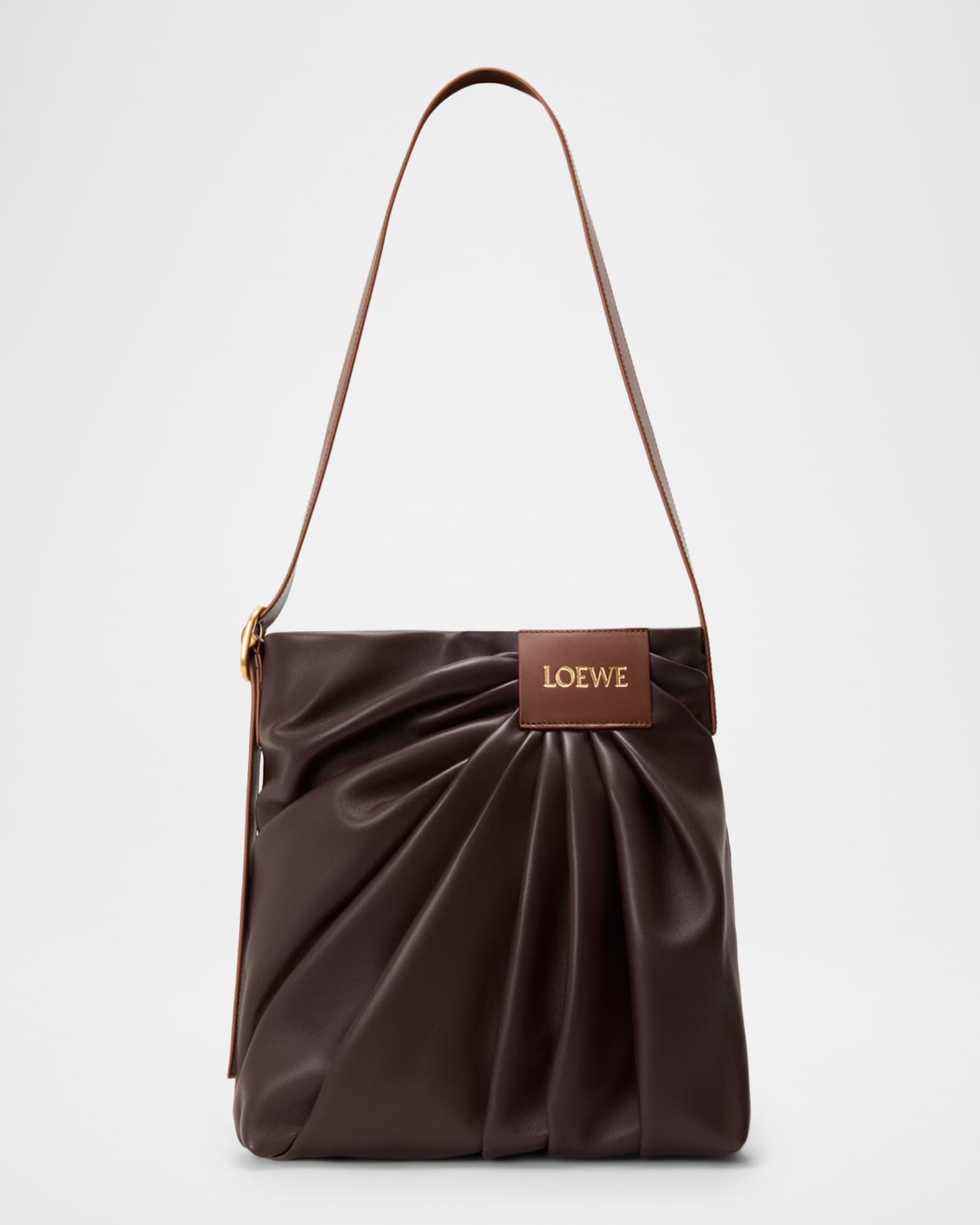 Loewe Pleated Tote Bag in Leather | Neiman Marcus