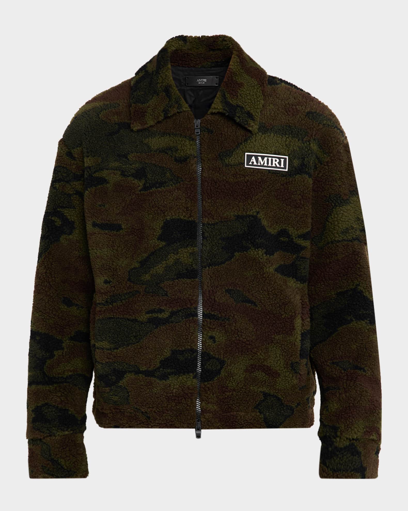 Amiri Men's Camouflage Fleece Full-Zip Blouson | Neiman Marcus