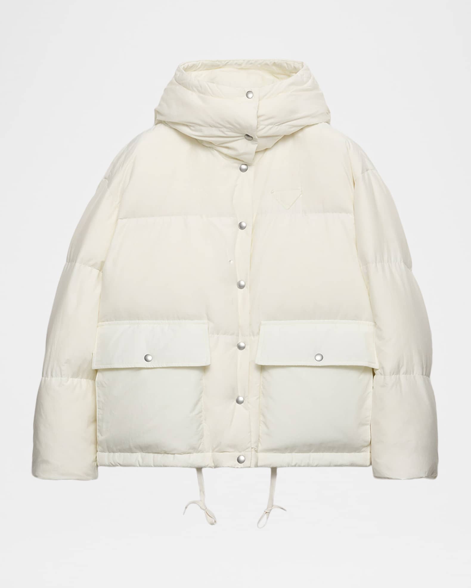 Prada Medium-Weight Hooded Down Jacket | Neiman Marcus