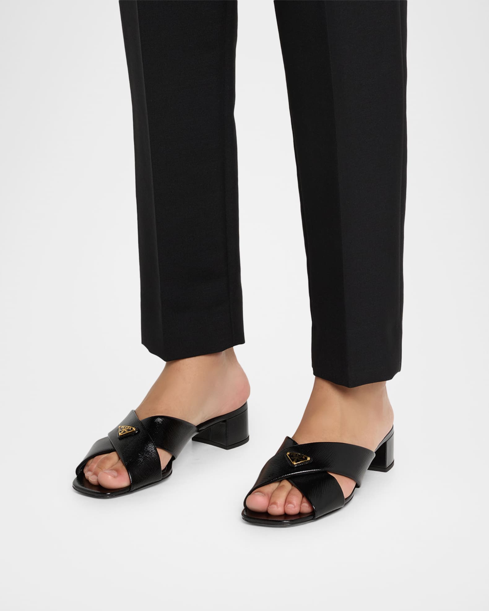 【極美品】PRADA サンダル スプリングバック ヒール サイズ35 22cm 極美品】PRADA サンダル スプリングバック ヒール サイズ35 22cm 極美