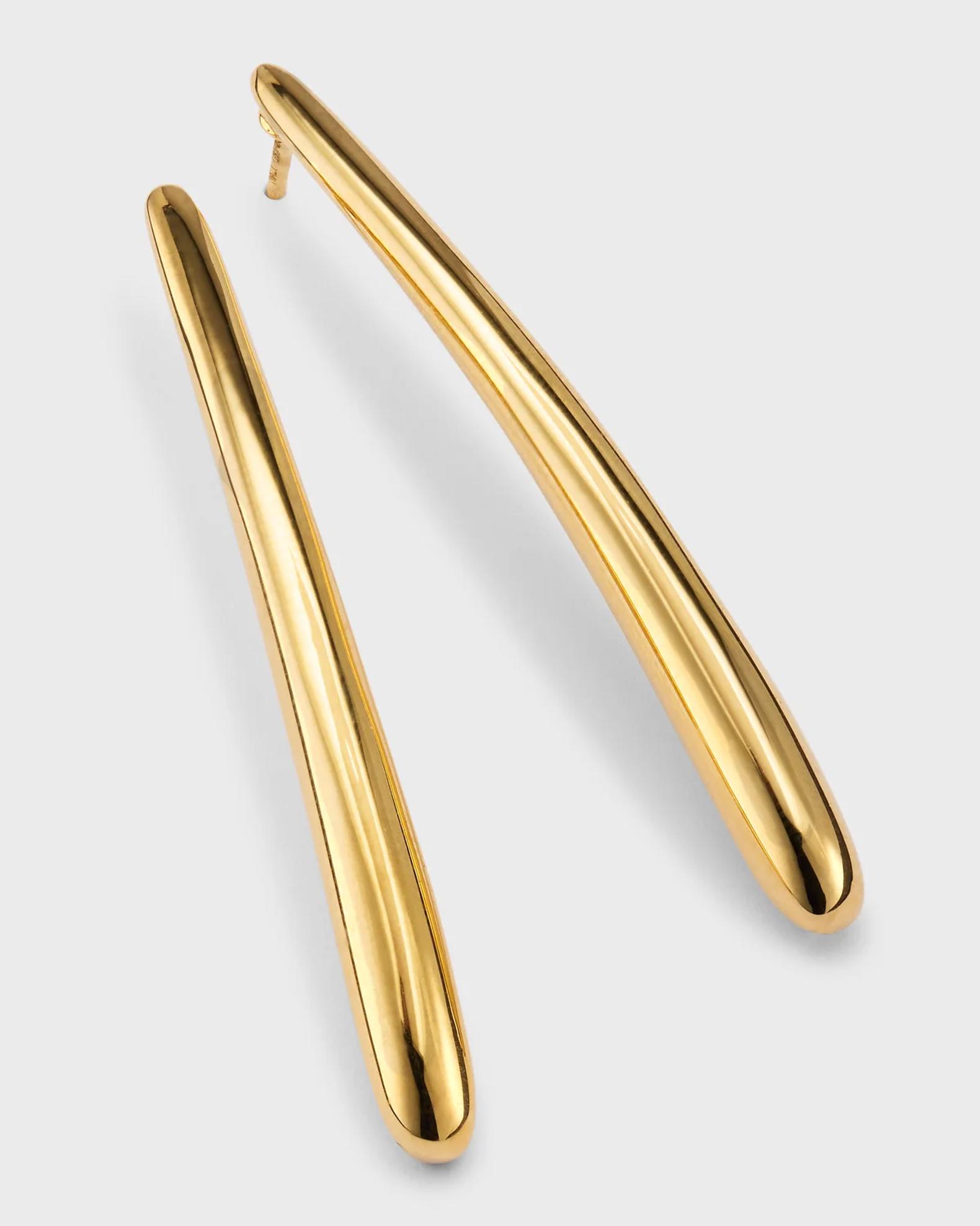 Lisa Nik Golden Dreams 18K Yellow Gold Bar Earrings | Neiman Marcus