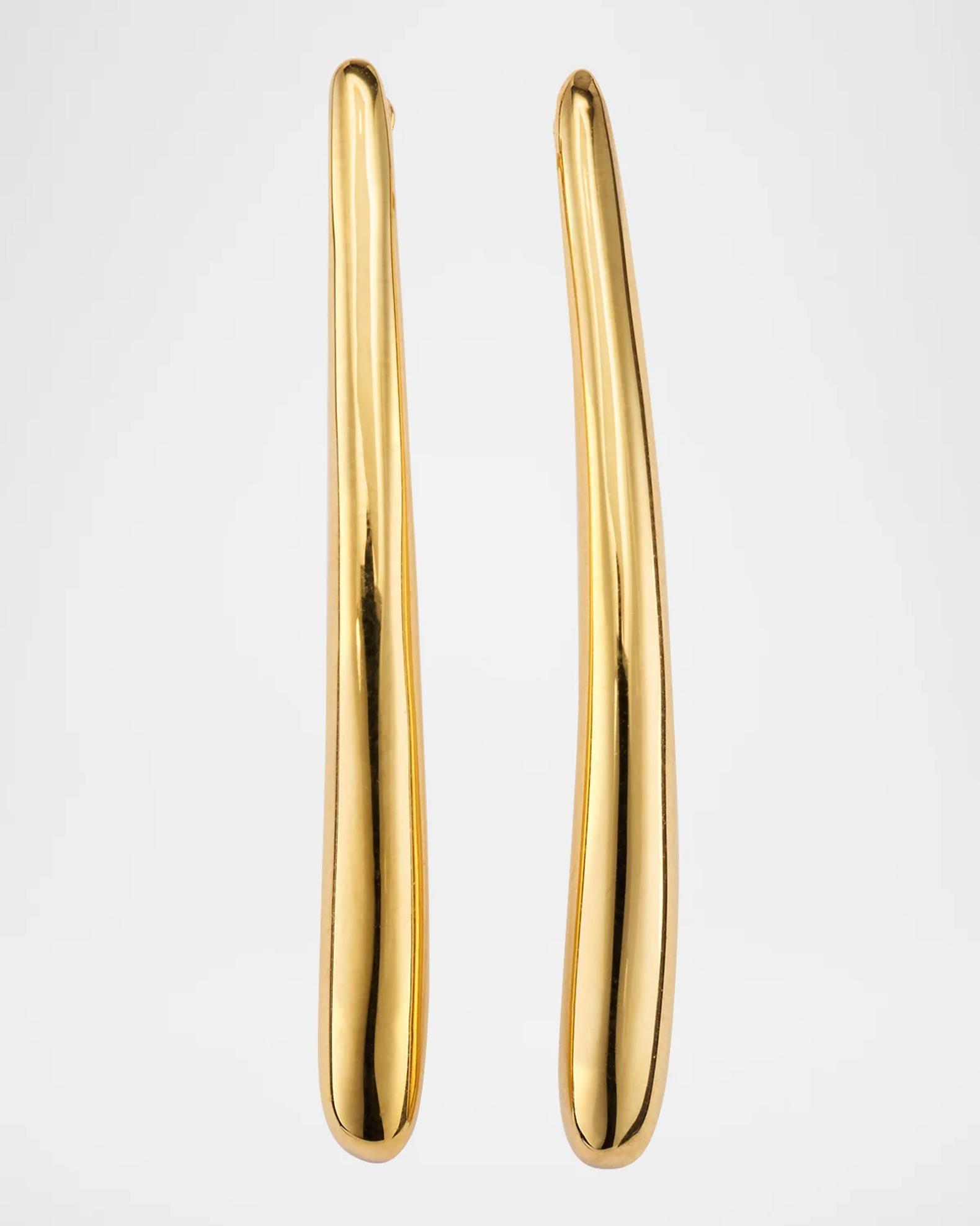 Lisa Nik Golden Dreams 18K Yellow Gold Bar Earrings | Neiman Marcus