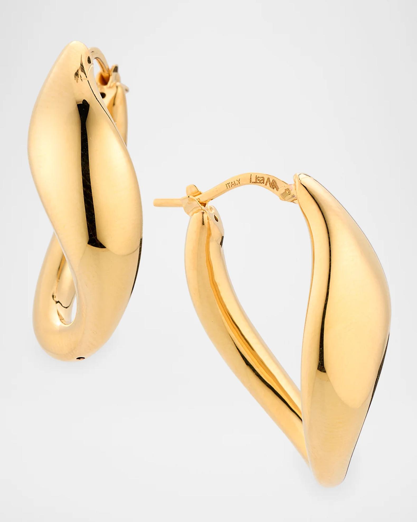 Lisa Nik Golden Dreams 18K Yellow Gold Hoop Earrings | Neiman Marcus