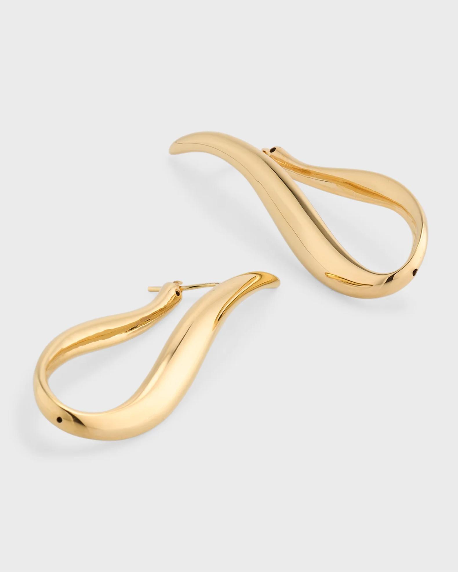 Lisa Nik 18K Yellow Gold Wavy Drop Earrings | Neiman Marcus