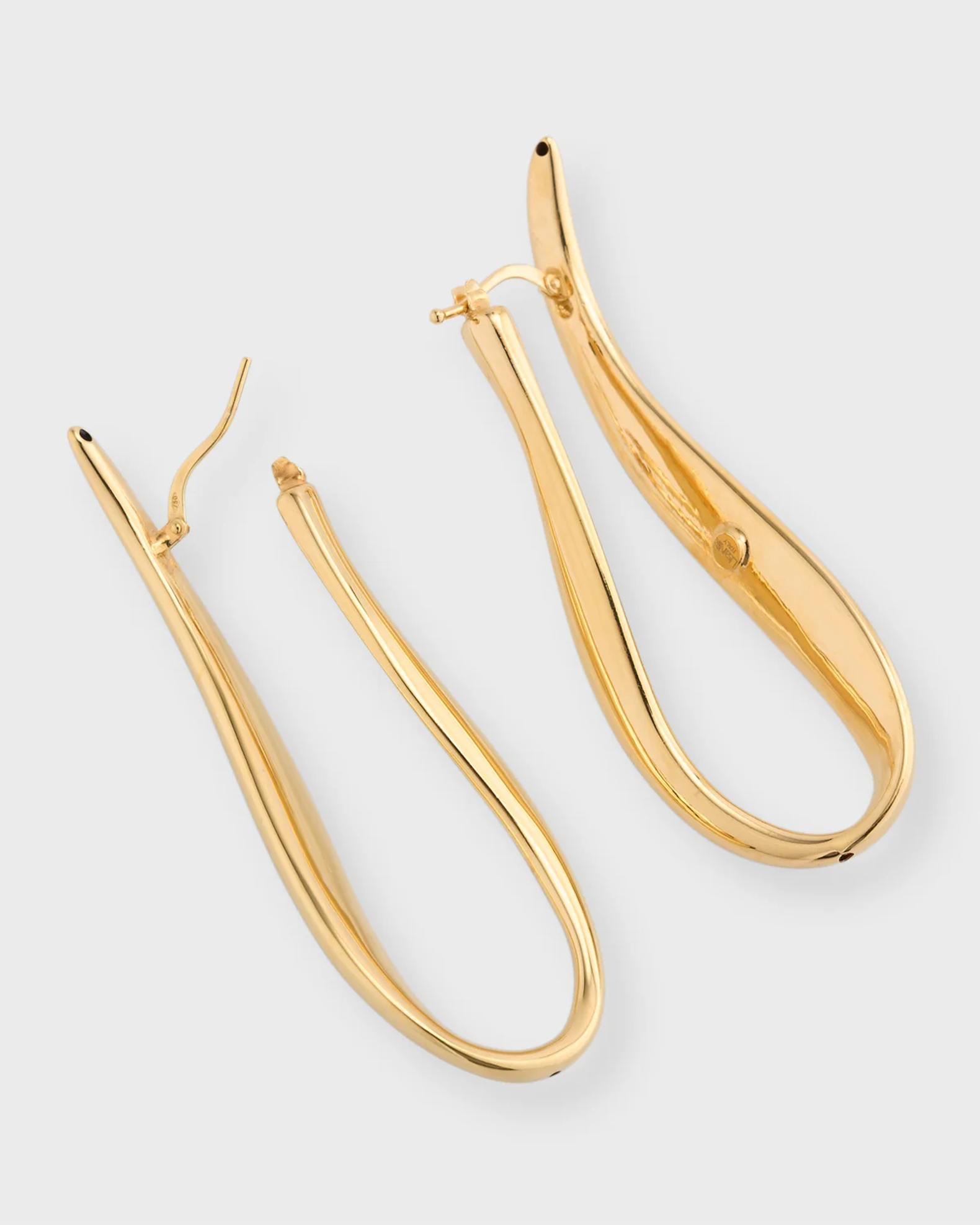 Lisa Nik 18K Yellow Gold Wavy Drop Earrings | Neiman Marcus