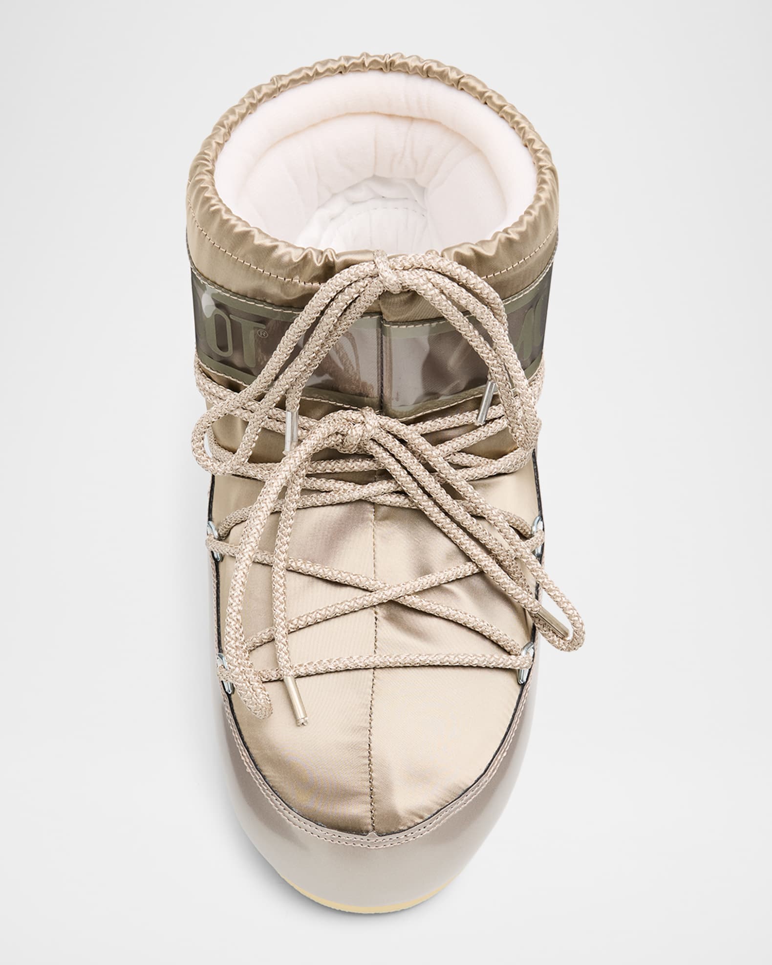 Moon Boot Icon Glance Satin Low Snow Boots | Neiman Marcus